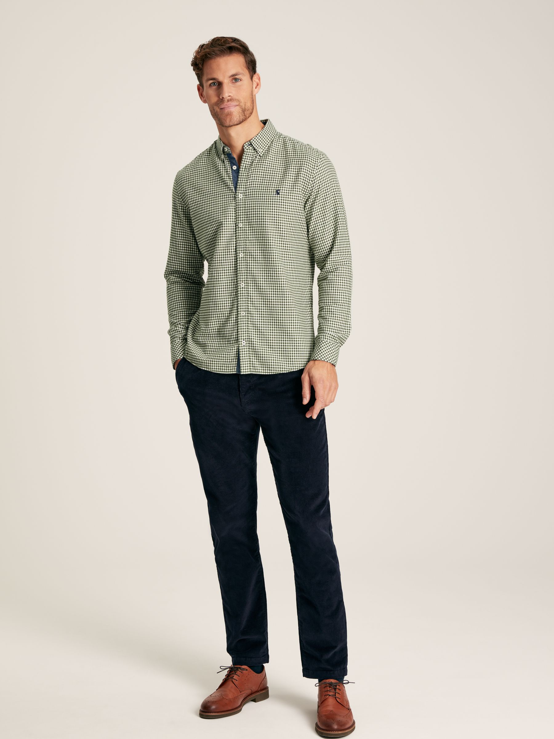 Fletcher Green Brushed Cotton Gingham Shirt - Image 4 of 8