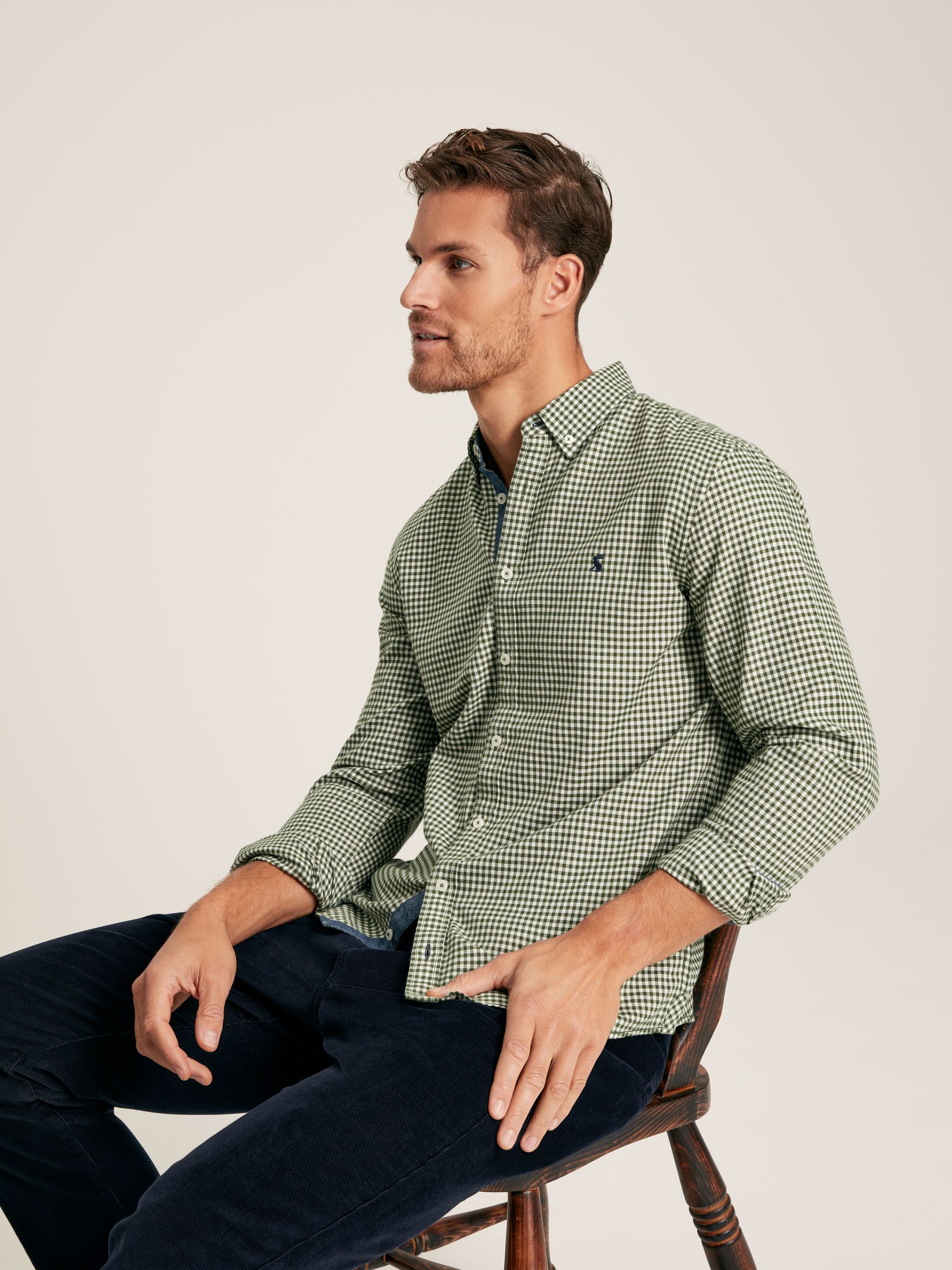 Fletcher Green Brushed Cotton Gingham Shirt - Image 5 of 8