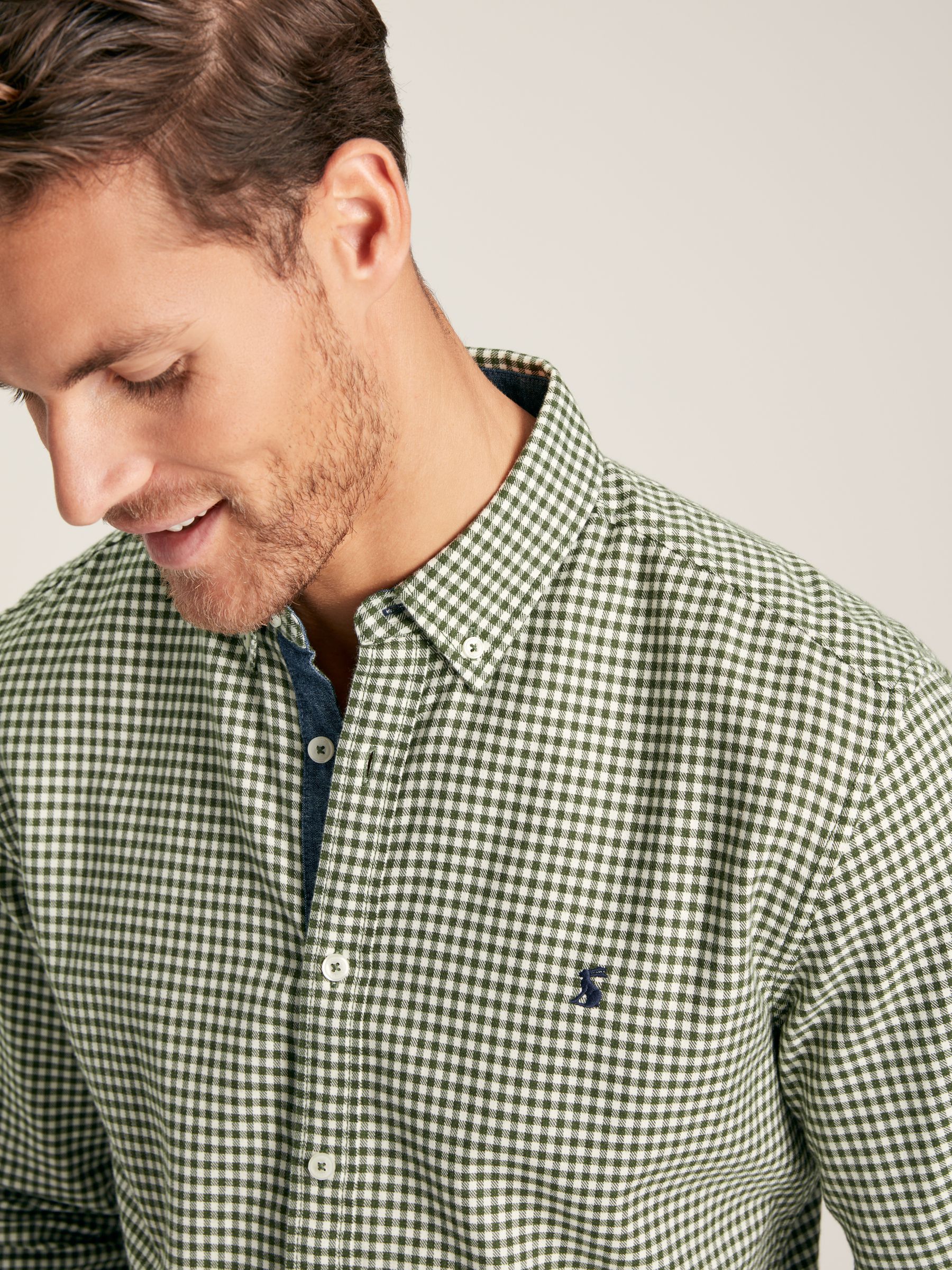 Fletcher Green Brushed Cotton Gingham Shirt - Image 6 of 8