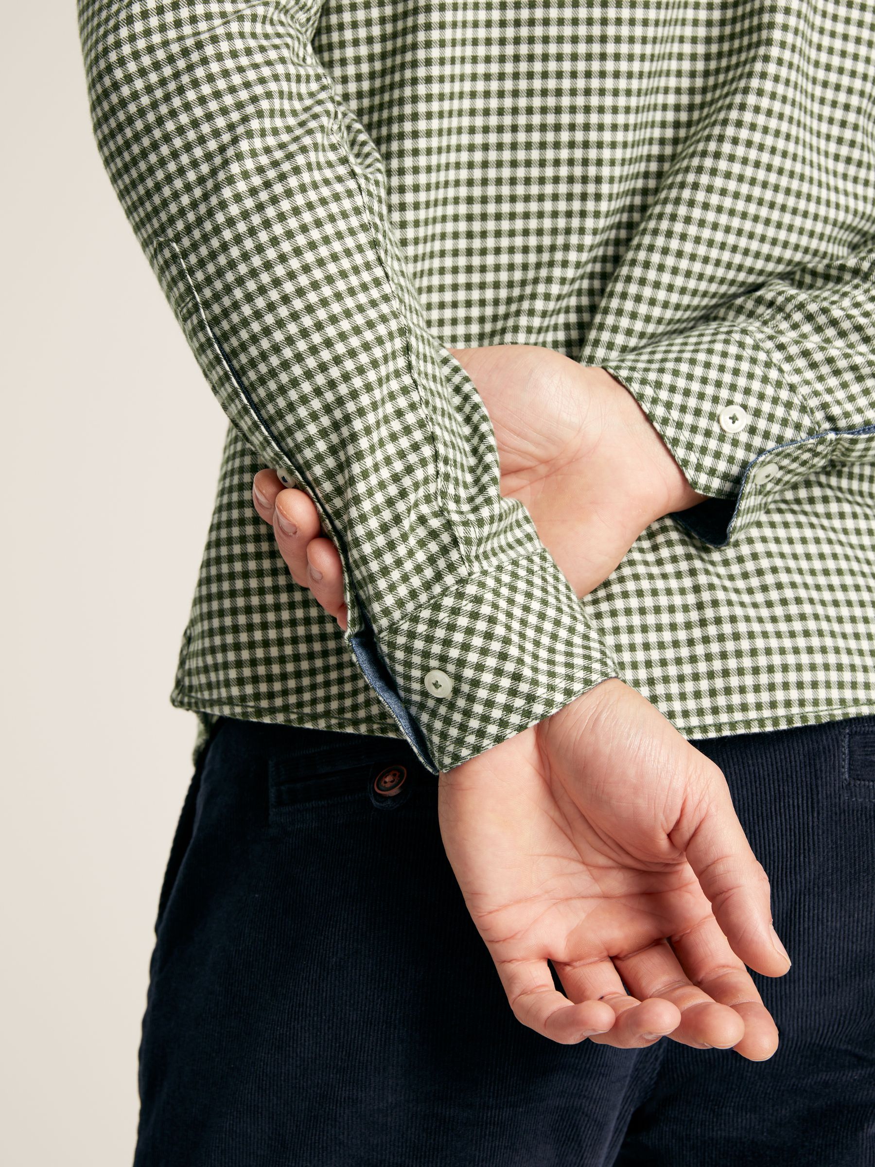Fletcher Green Brushed Cotton Gingham Shirt - Image 7 of 8