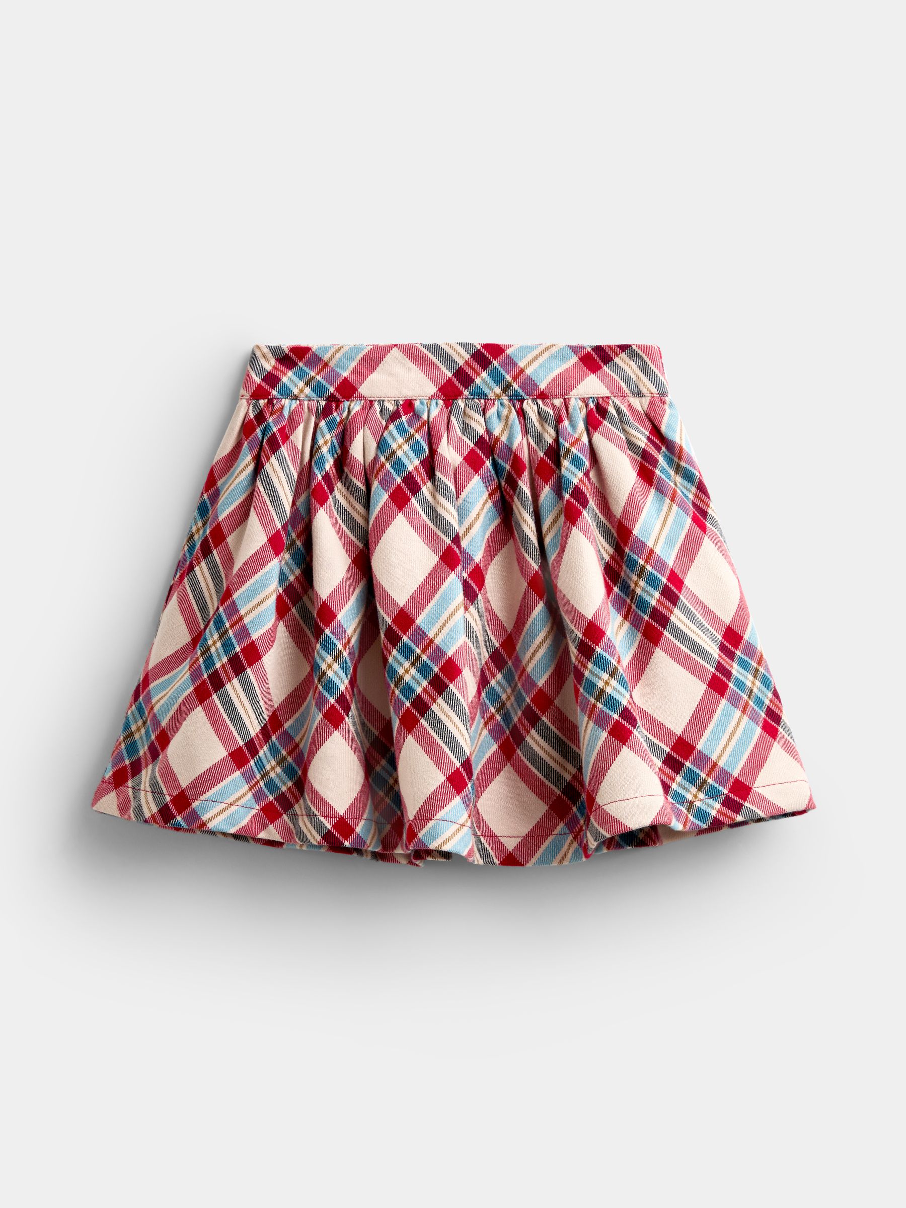 Blue & Red Tartan Check Skort & Dobby Blouse Set - Image 4 of 7
