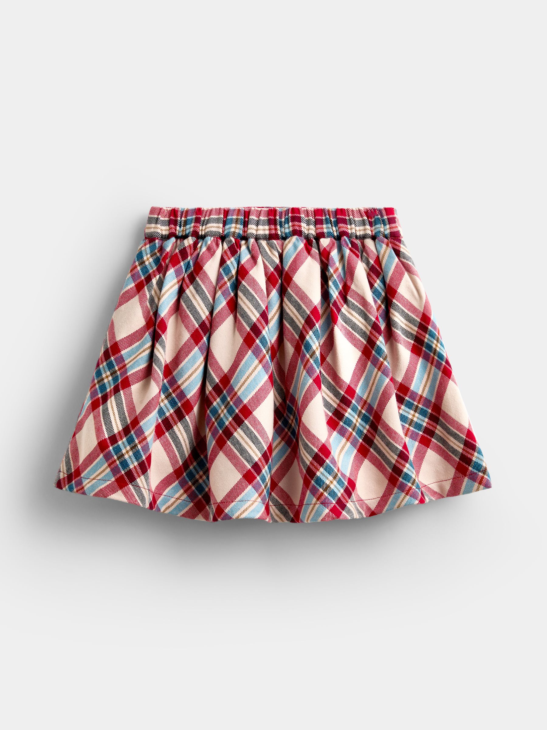 Blue & Red Tartan Check Skort & Dobby Blouse Set - Image 5 of 7