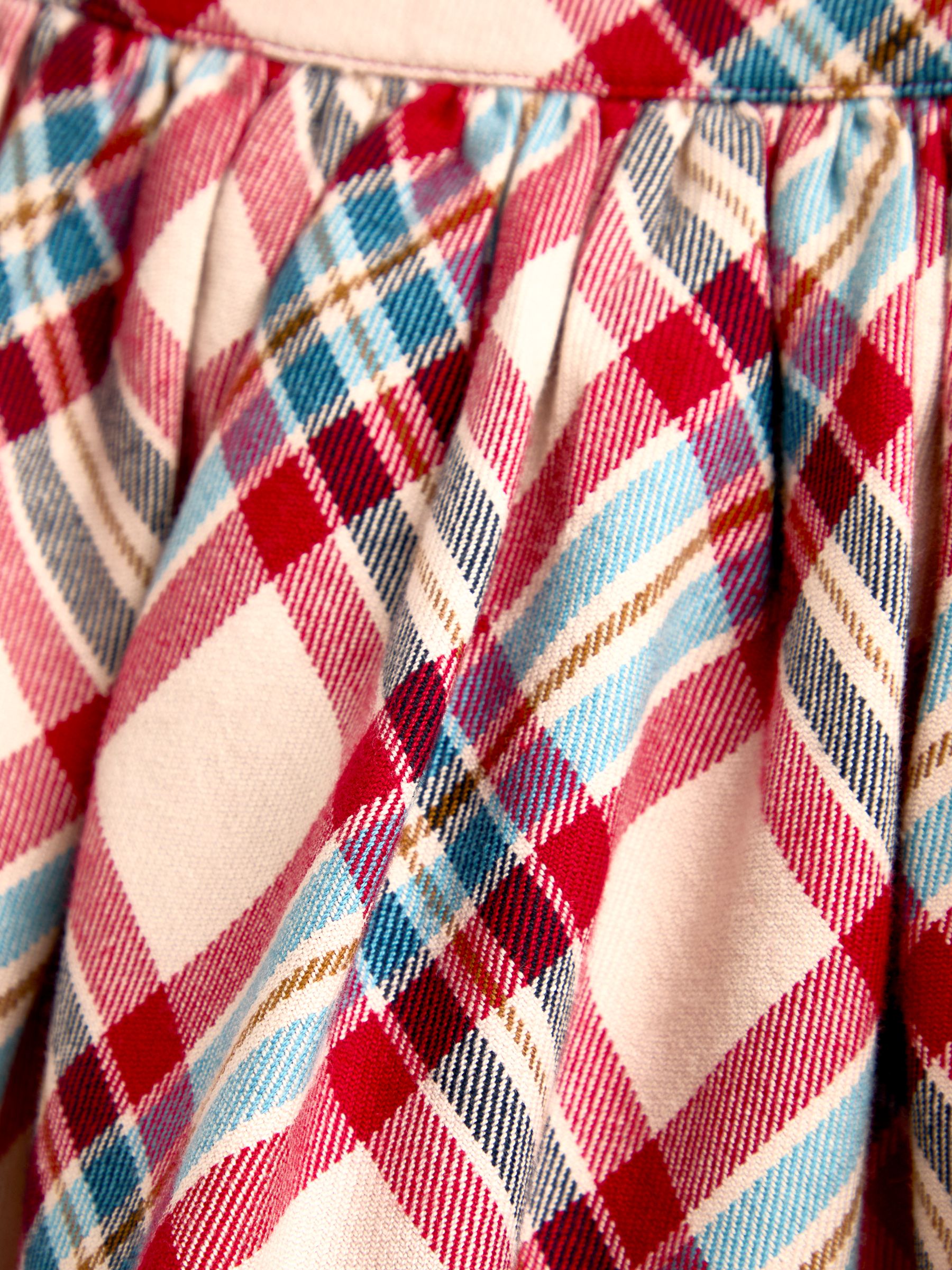 Blue & Red Tartan Check Skort & Dobby Blouse Set - Image 7 of 7