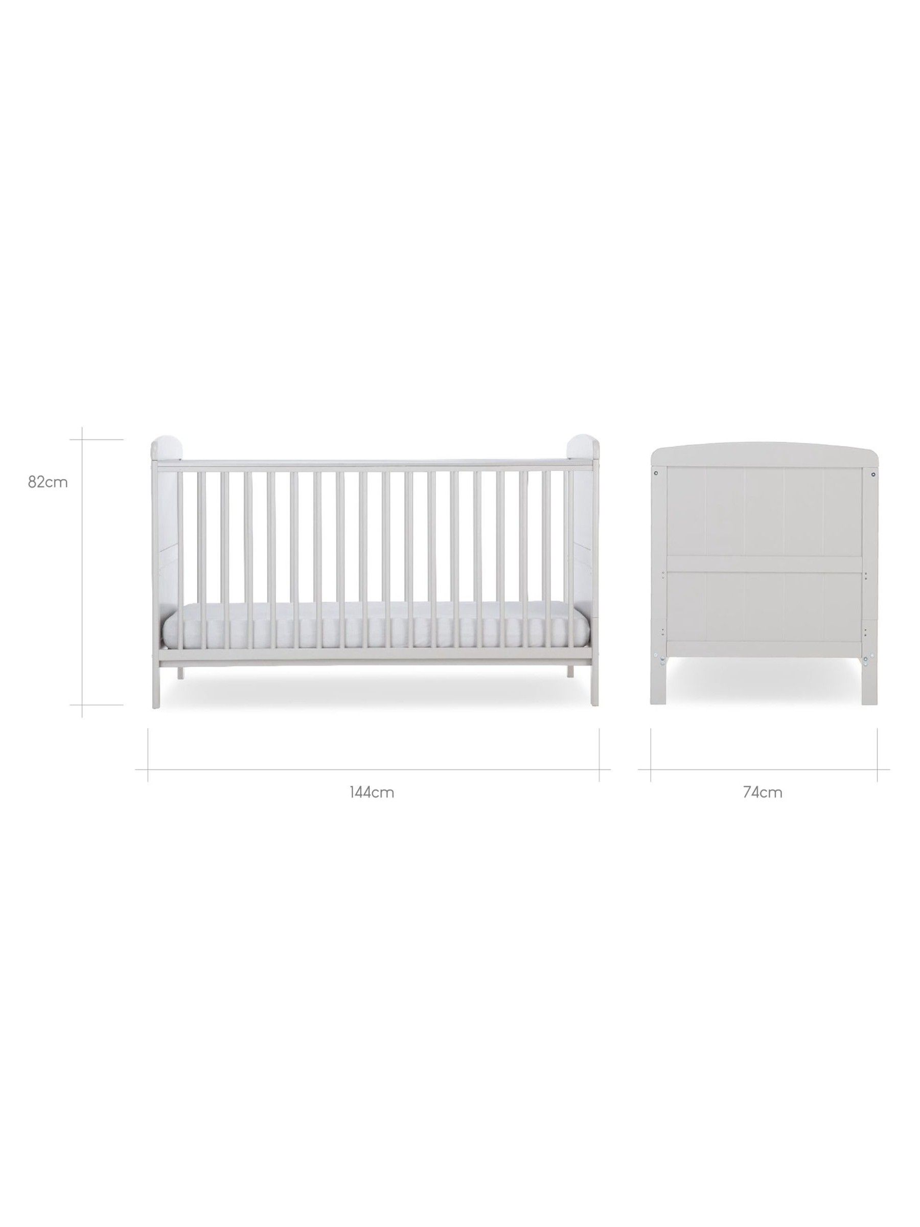 CuddleCo Grey Juliet Cot Bed - Image 7 of 7