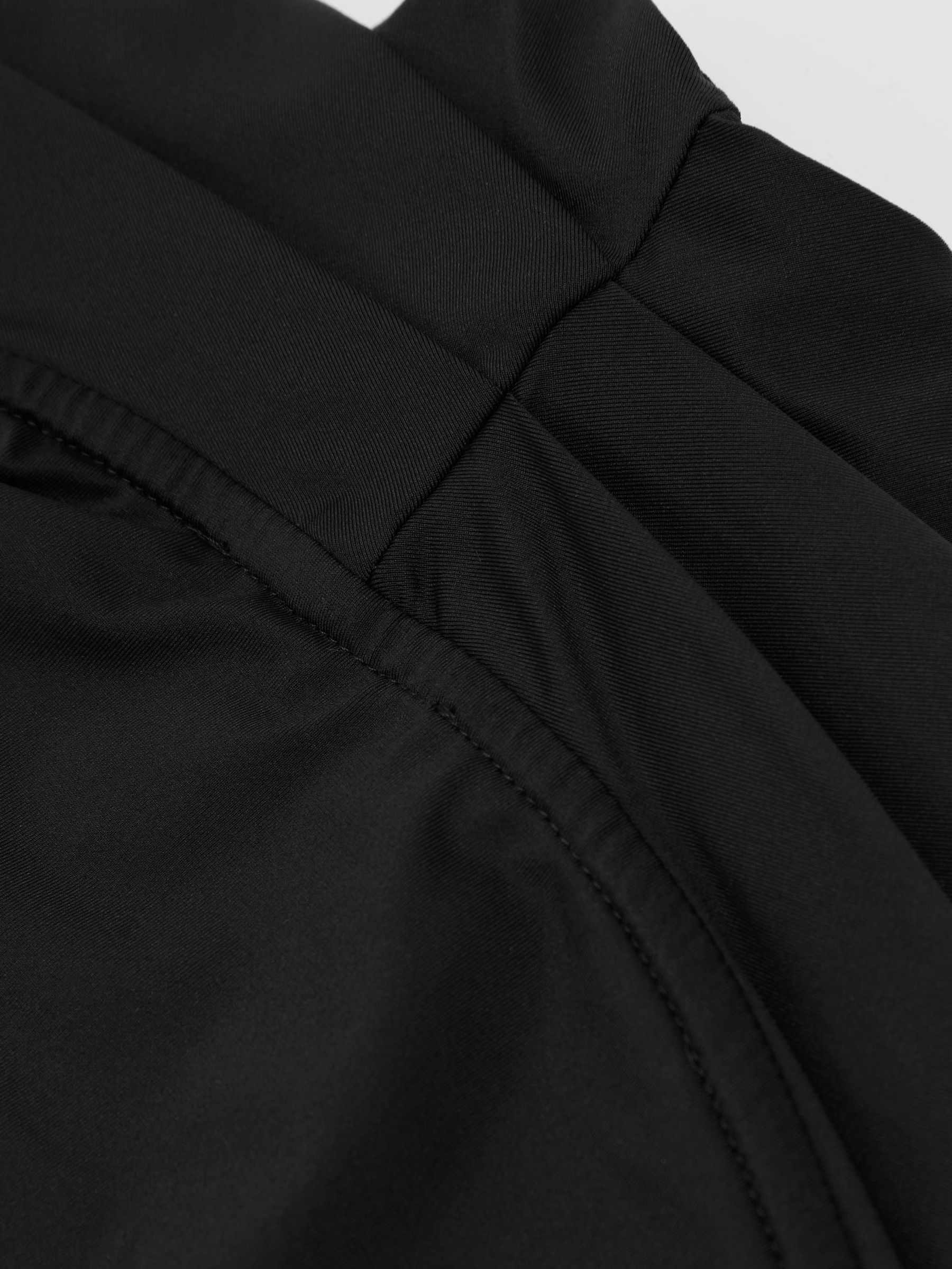 Square-Neck Ruched Long Sleeve Top in Black - Image 6 of 6