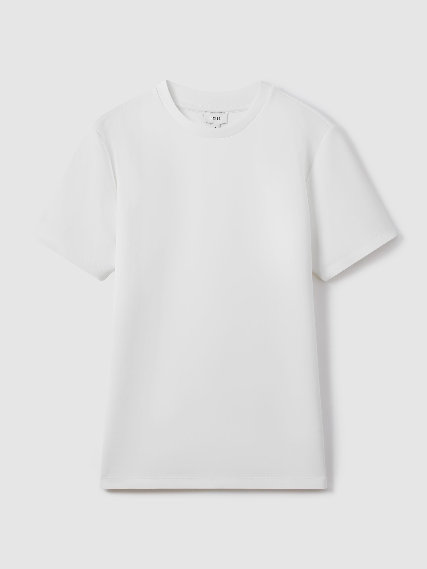 Interlock-Jersey Crew-Neck T-Shirt in White - Image 1 of 7
