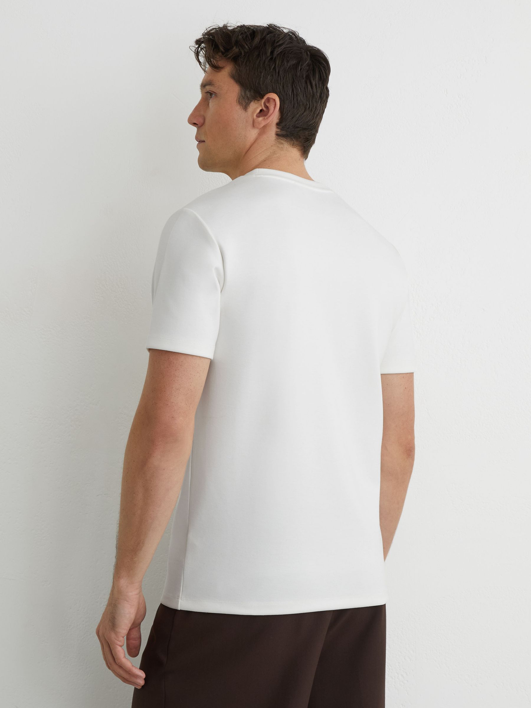 Premium-Interlock Modern-Fit T-Shirt in White - image 3