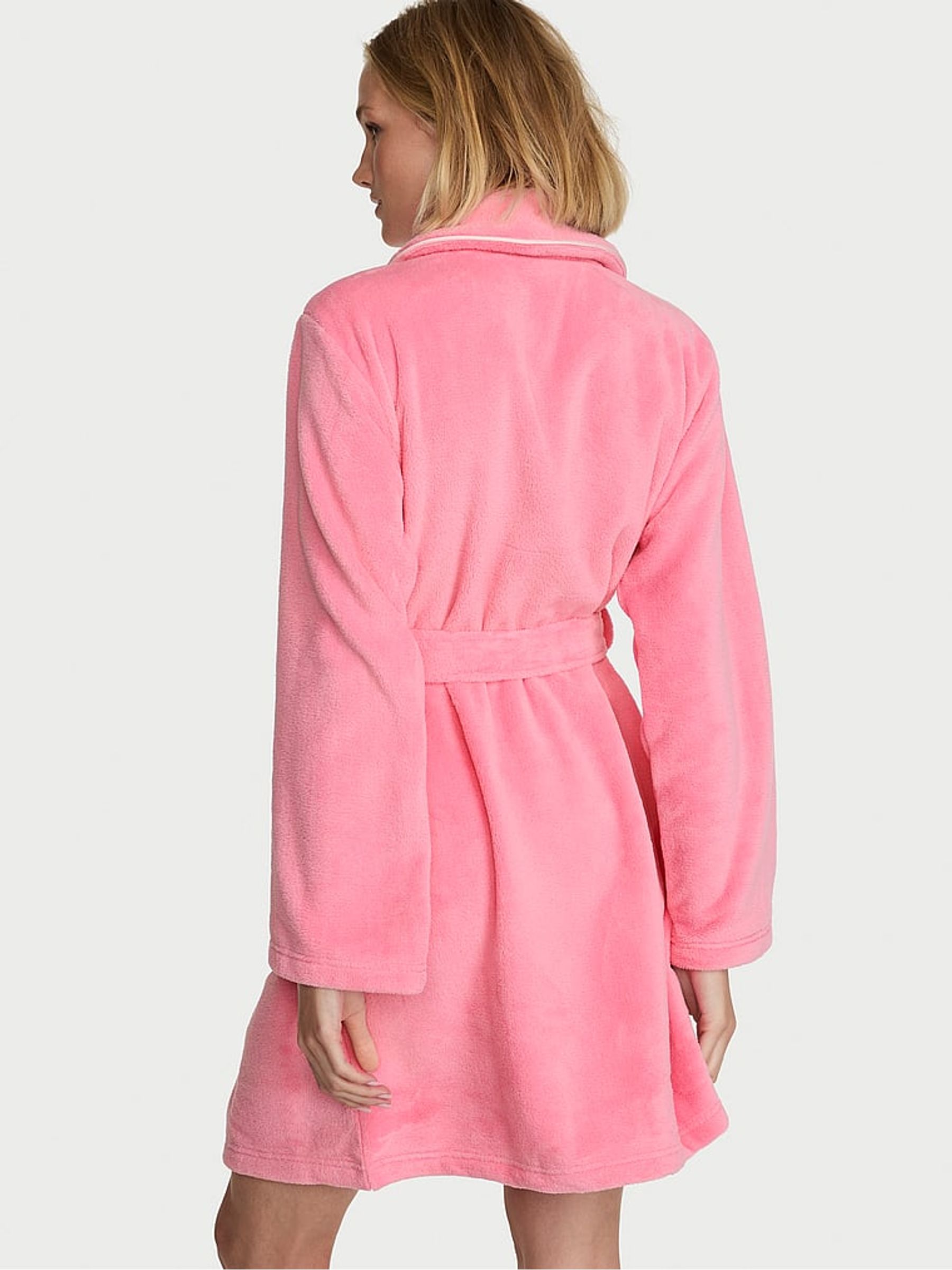 Sexy Little Pink Fluffy Short Dressing Gown - Image 2 of 2