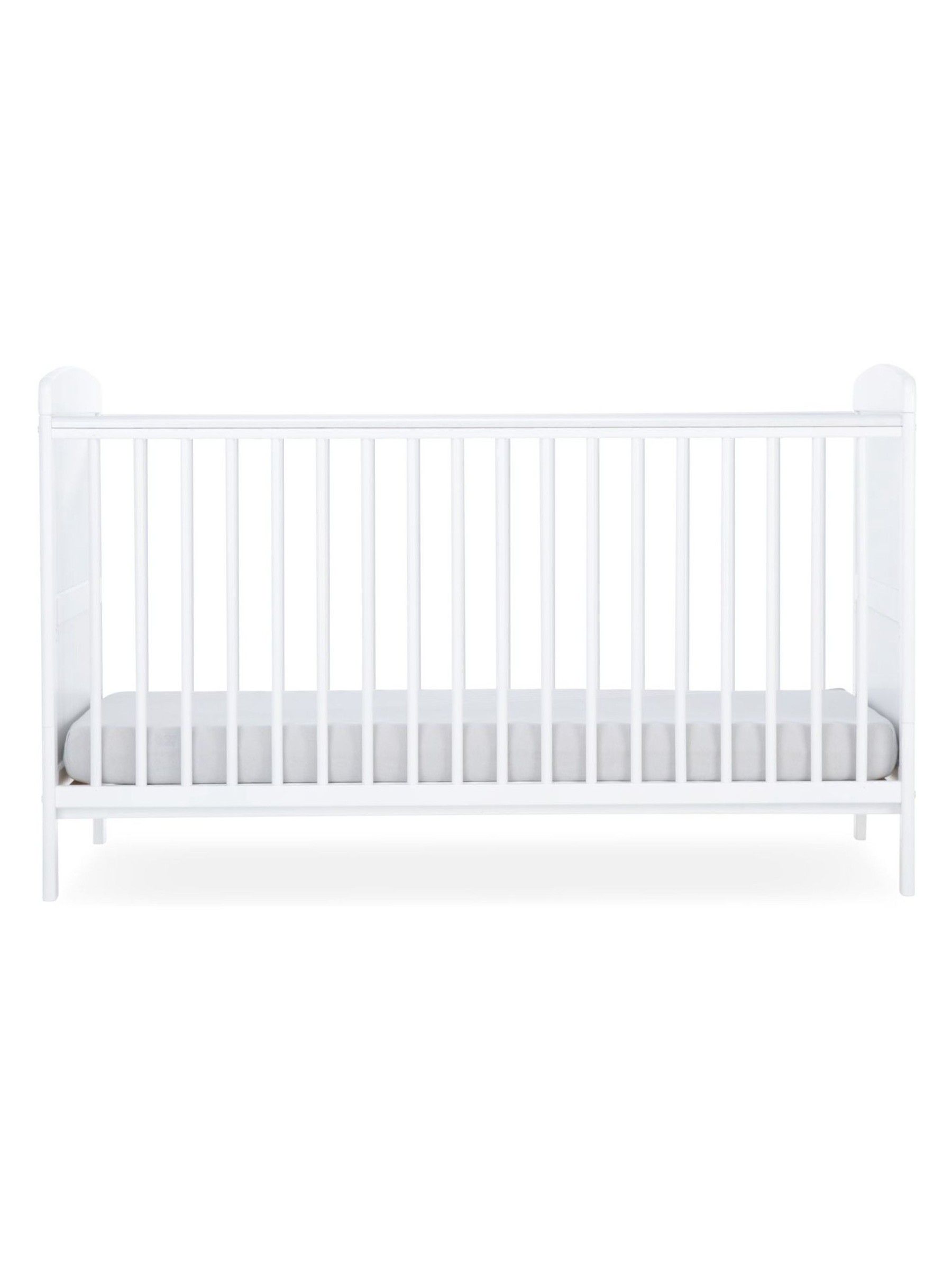 CuddleCo White Juliet Cot Bed with Mother and Baby Rose Gold Sprung Mattress - Image 4 of 7