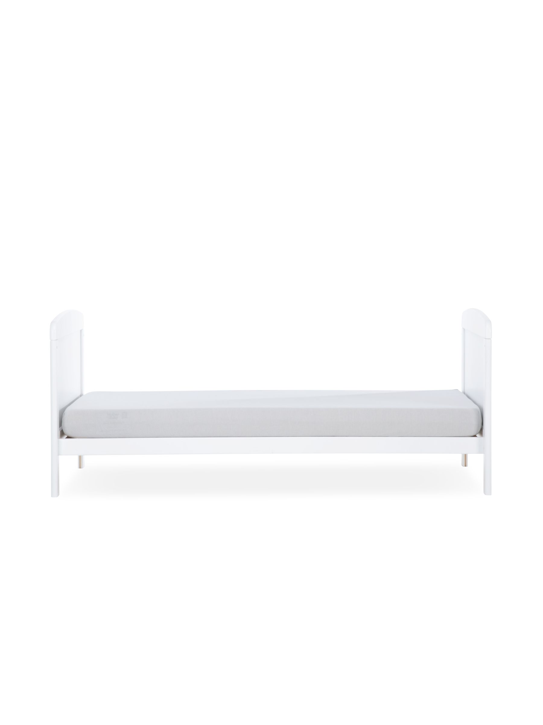 CuddleCo White Juliet Cot Bed with Mother and Baby Rose Gold Sprung Mattress - Image 5 of 7