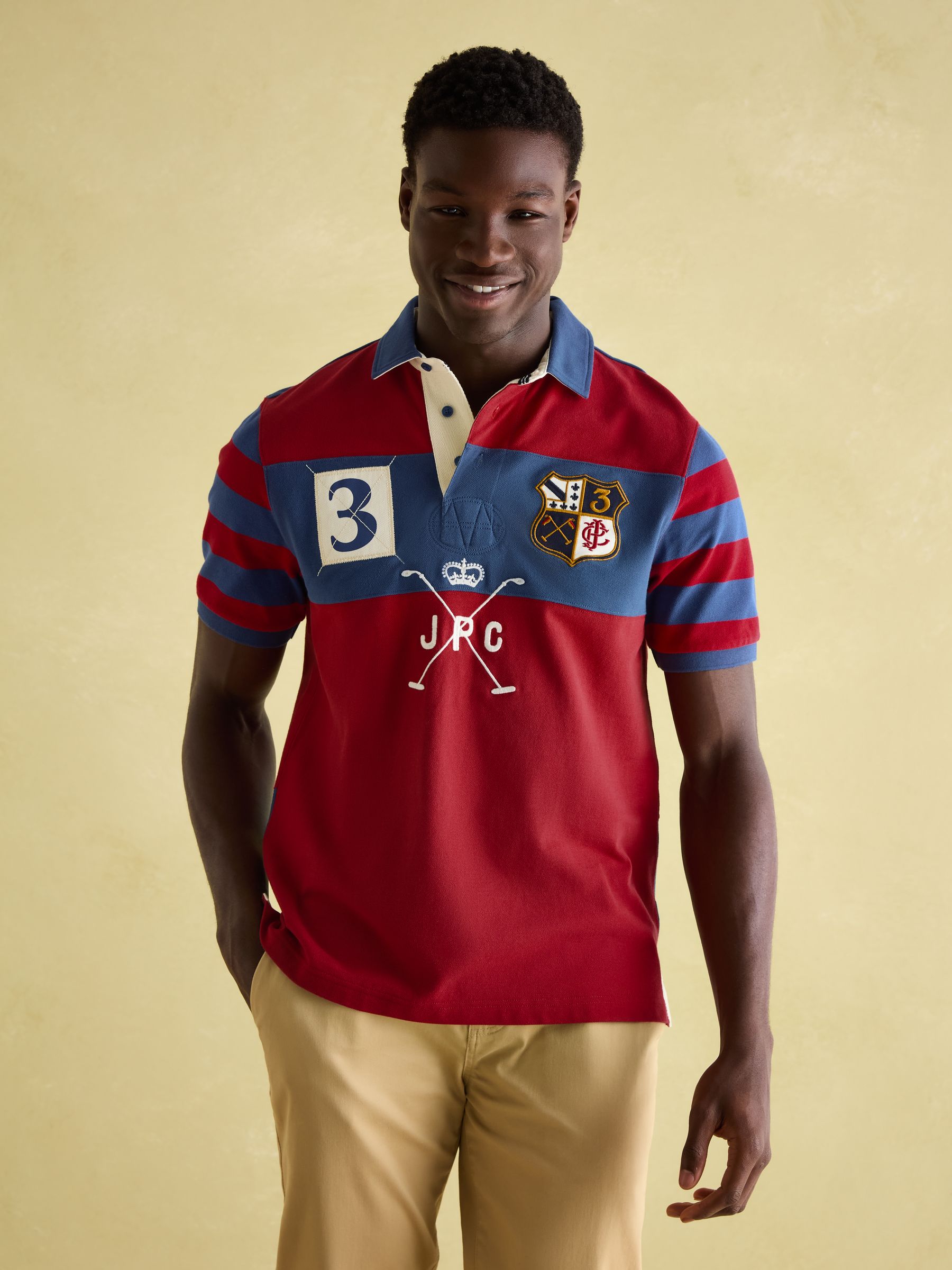 Embellished Red Classic Fit Polo Shirt - Image 1 of 8