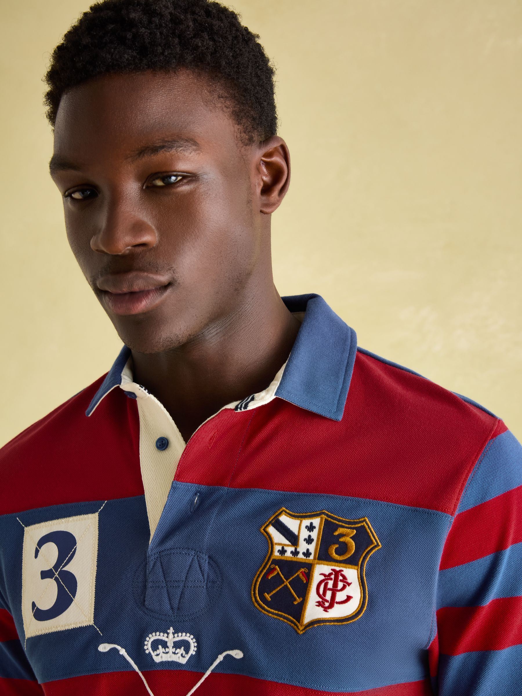 Embellished Red Classic Fit Polo Shirt | Joules