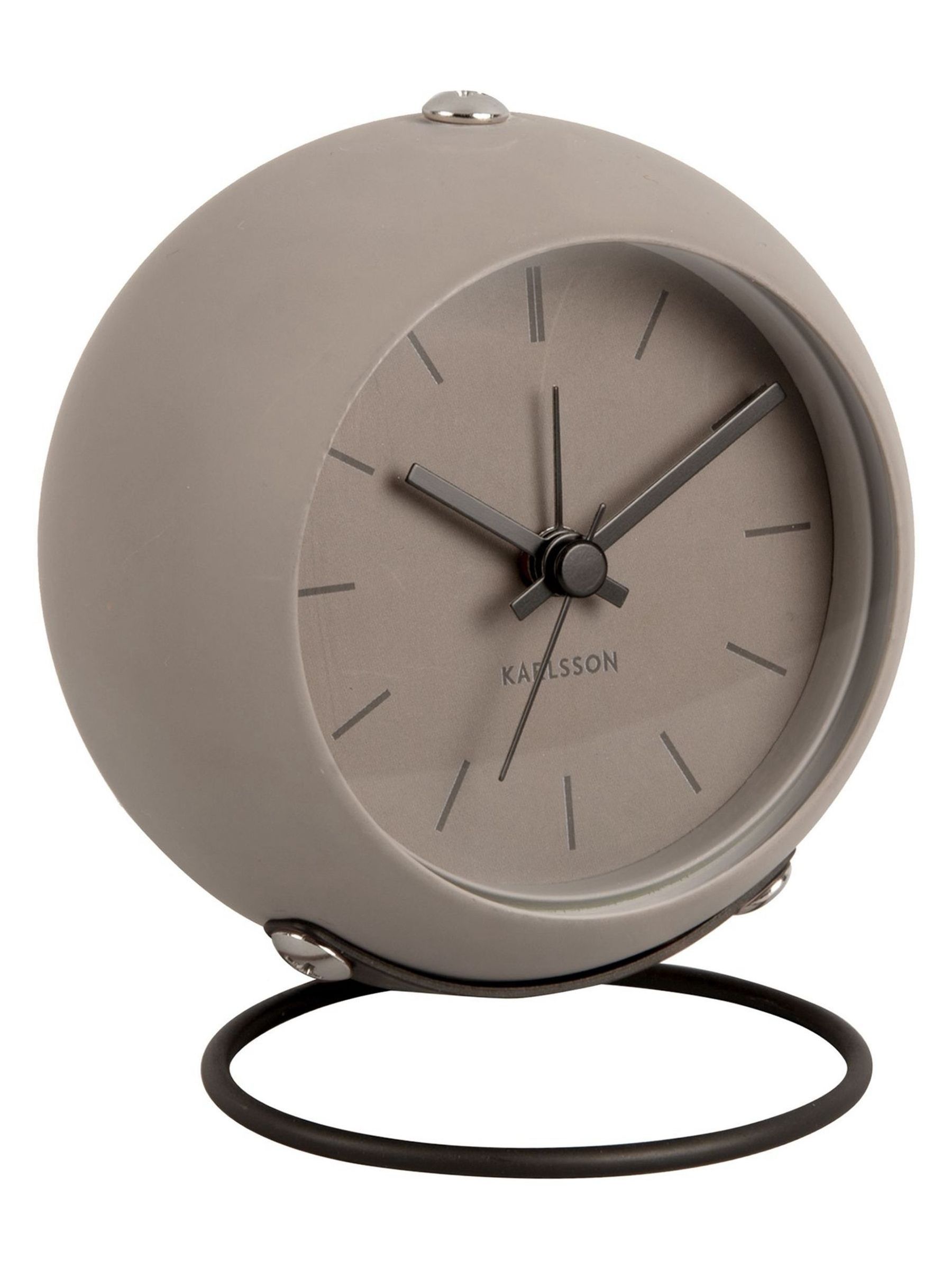 Karlsson Dark Grey Nirvana Globe Alarm Clock - Image 2 of 3