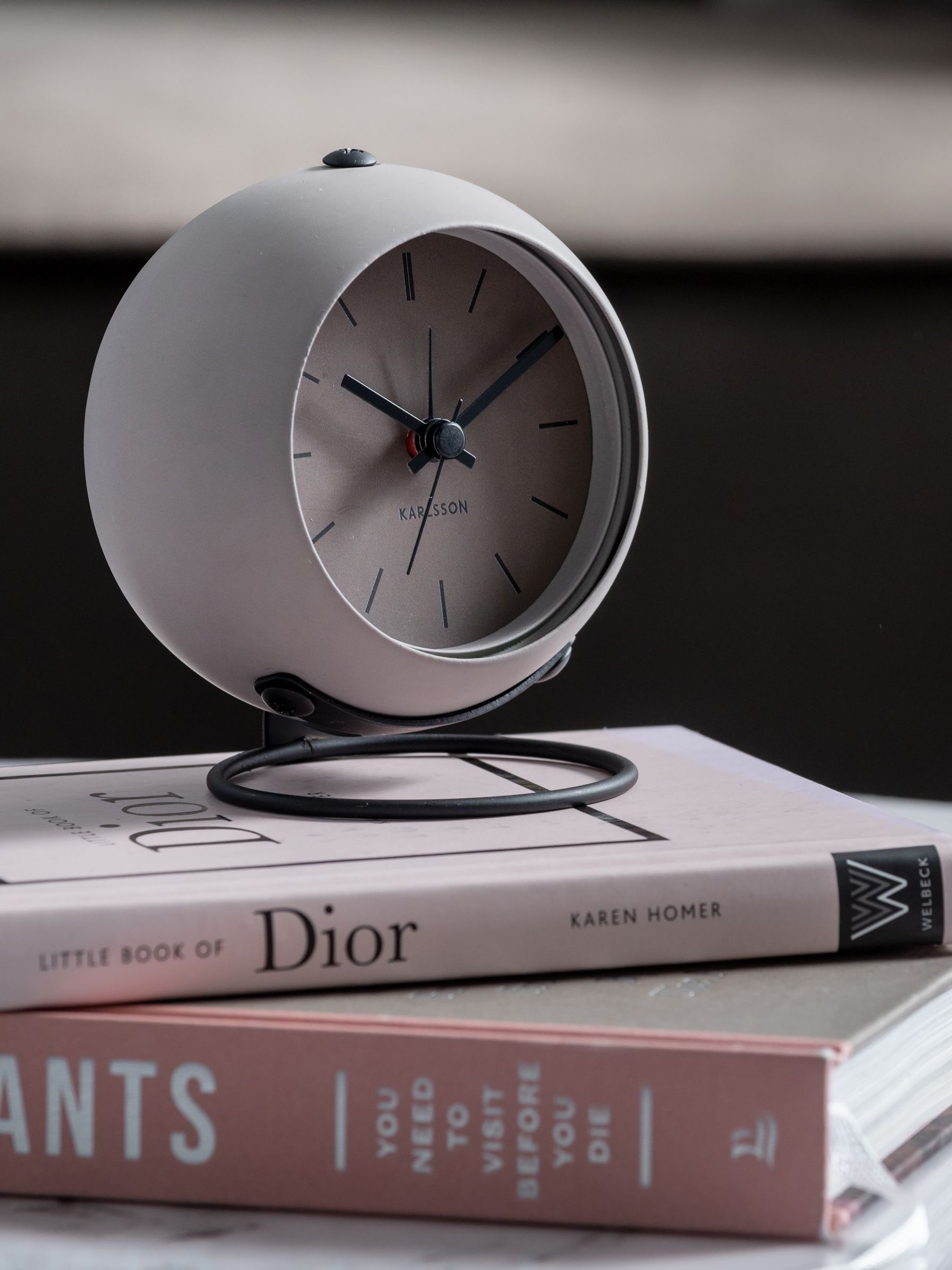 Karlsson Dark Grey Nirvana Globe Alarm Clock - Image 3 of 3