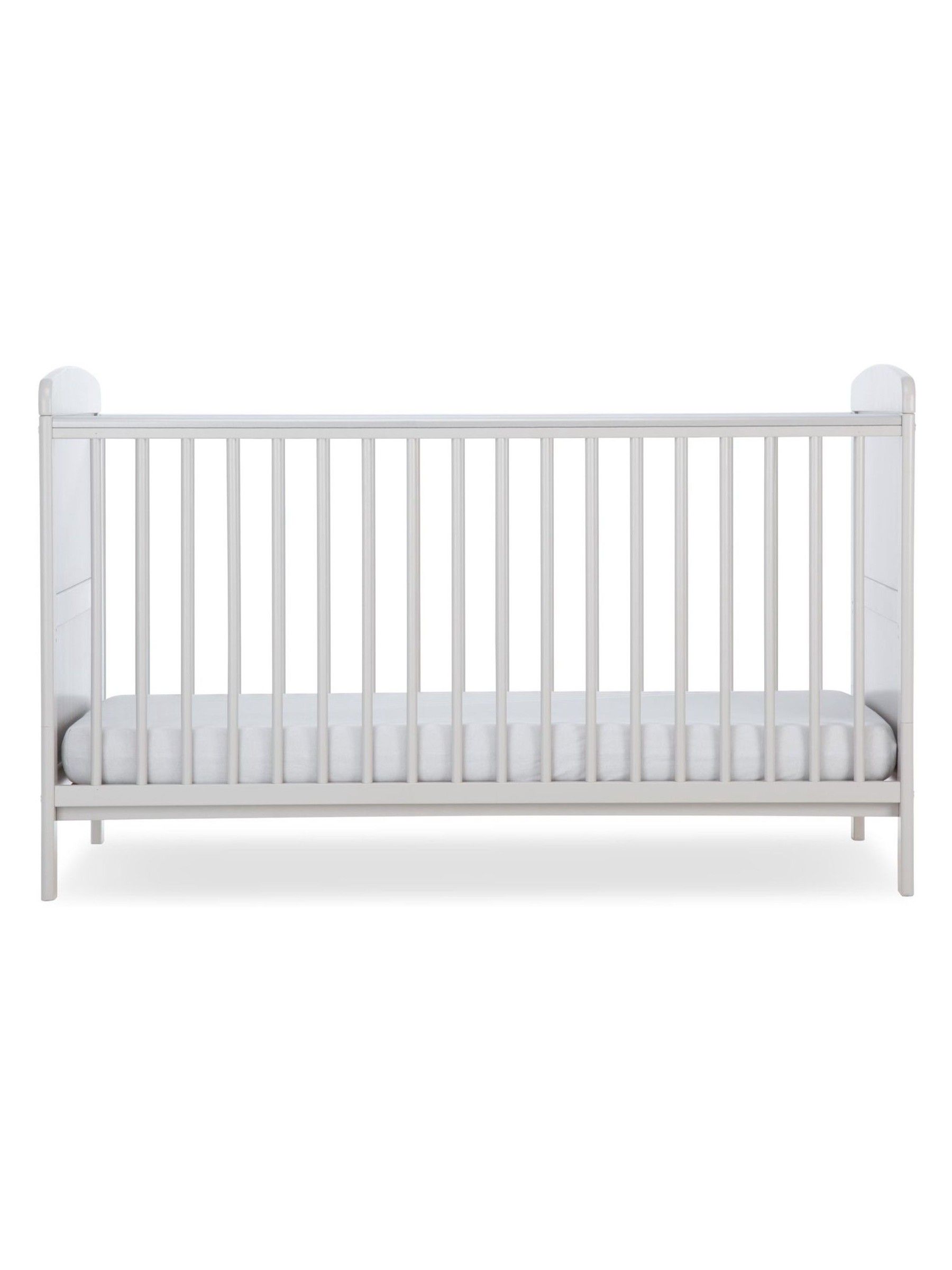 CuddleCo Grey Juliet Cot Bed with Mother and Baby Rose Gold Sprung Mattress - Image 1 of 5