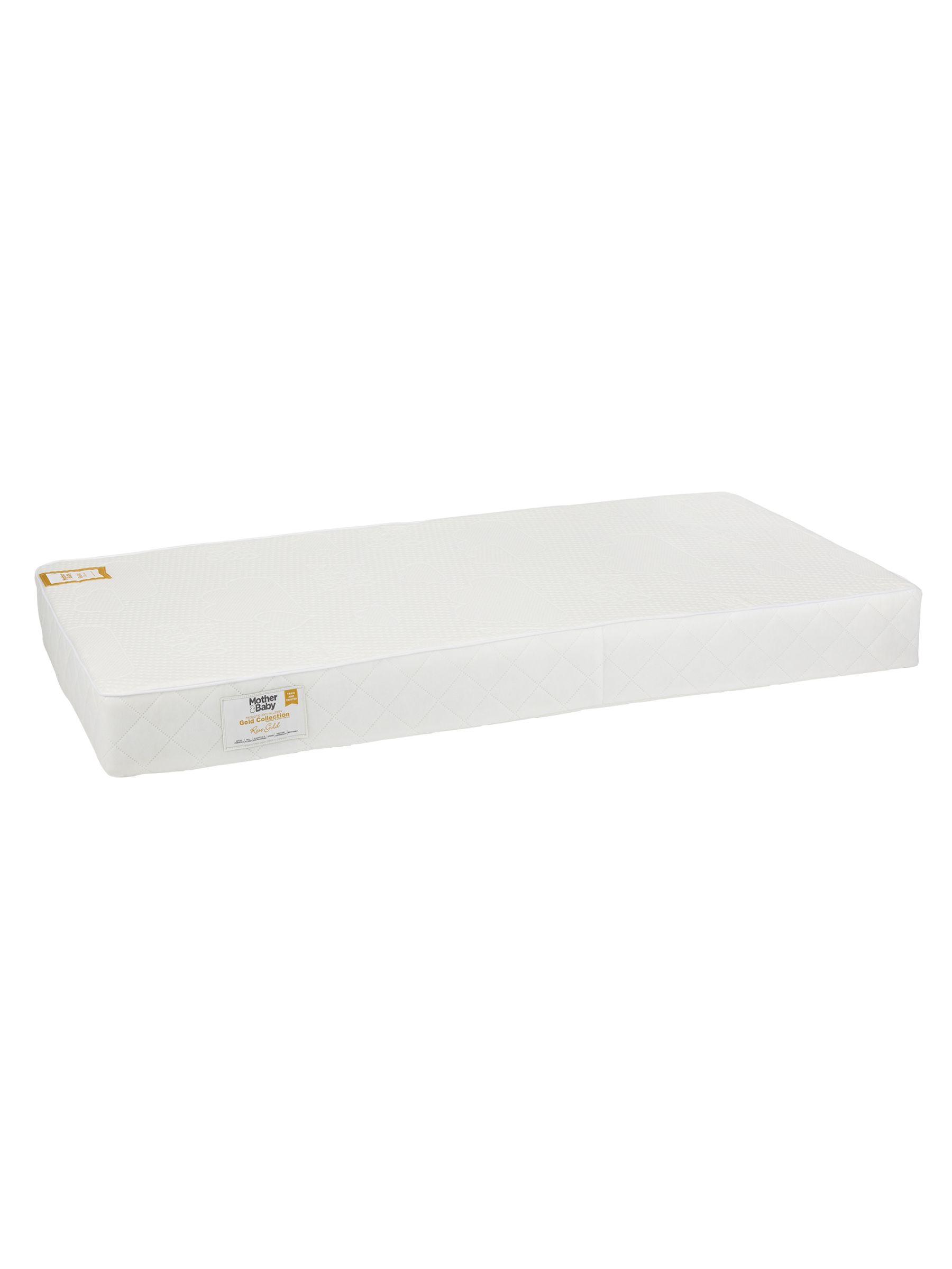 CuddleCo Grey Juliet Cot Bed with Mother and Baby Rose Gold Sprung Mattress - Image 5 of 5