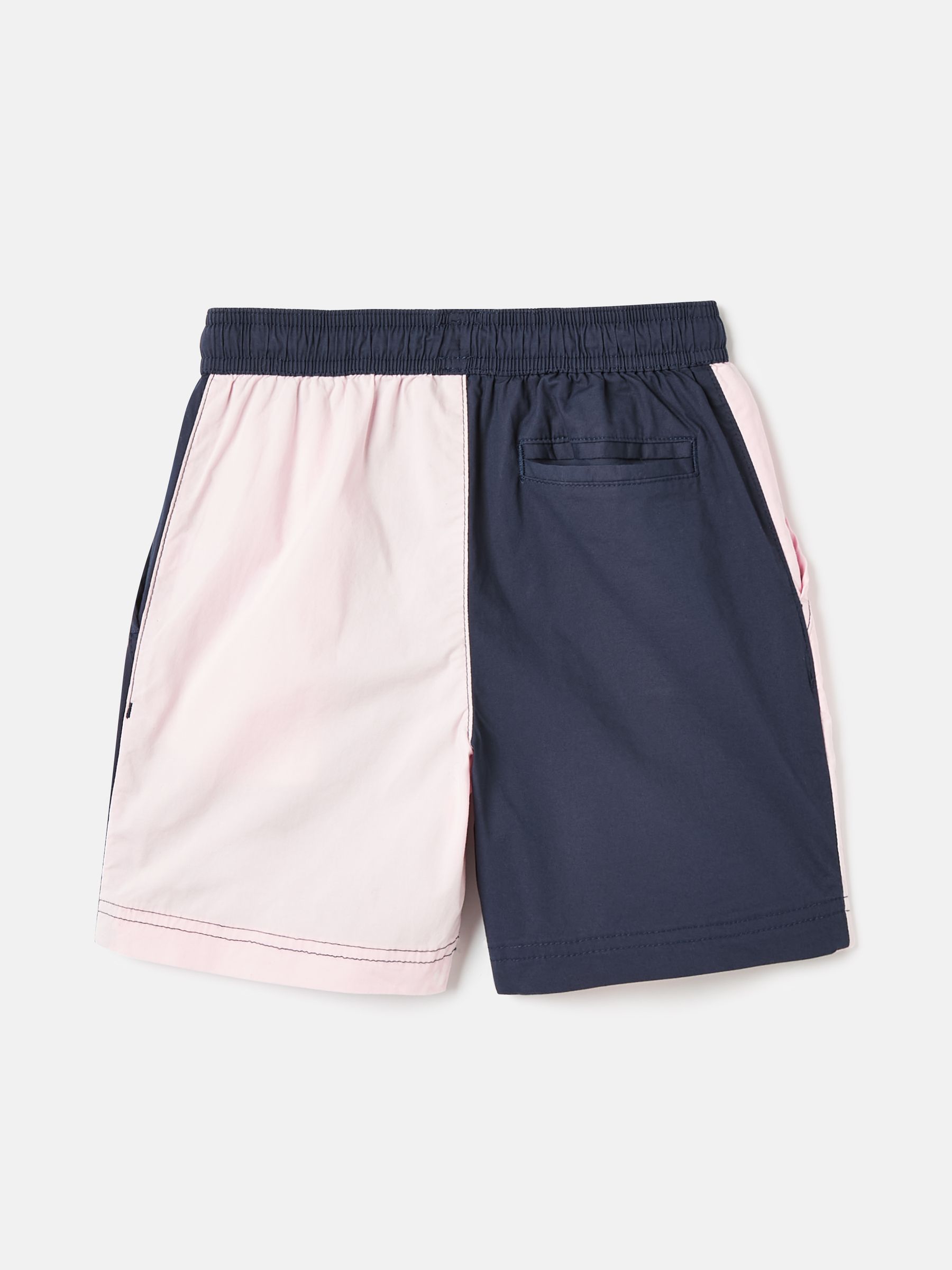 Quayside Navy & Pink Elastic Waist Chino Shorts - Image 2 of 5