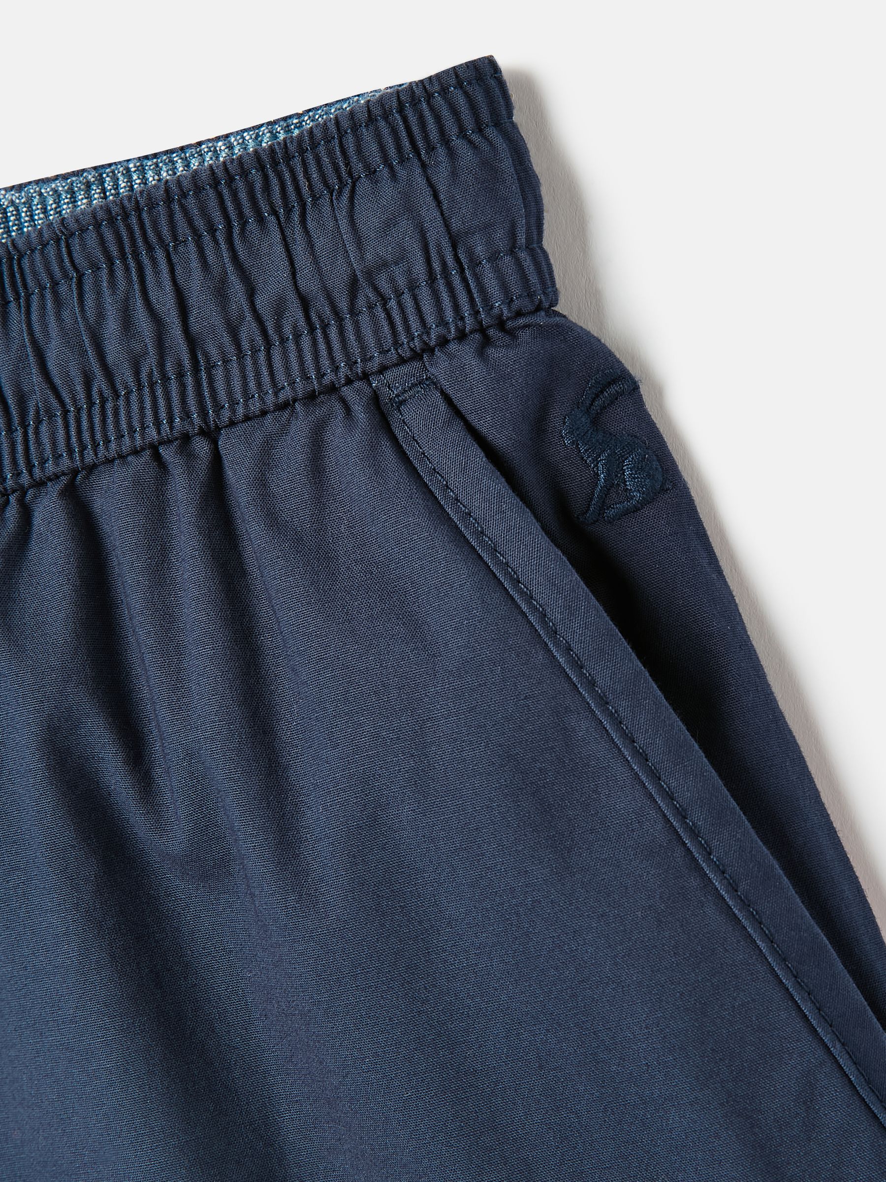 Quayside Navy & Pink Elastic Waist Chino Shorts - Image 5 of 5