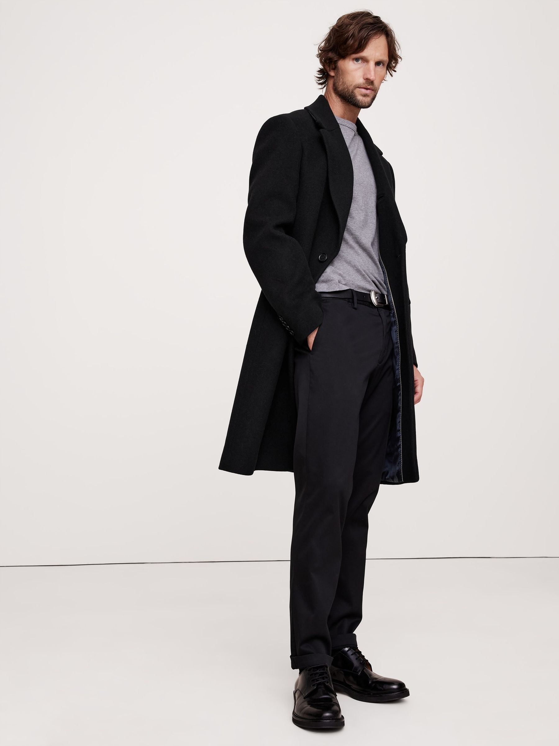 Banana Republic Black Slim Rapid Movement Chino - Image 3 of 5