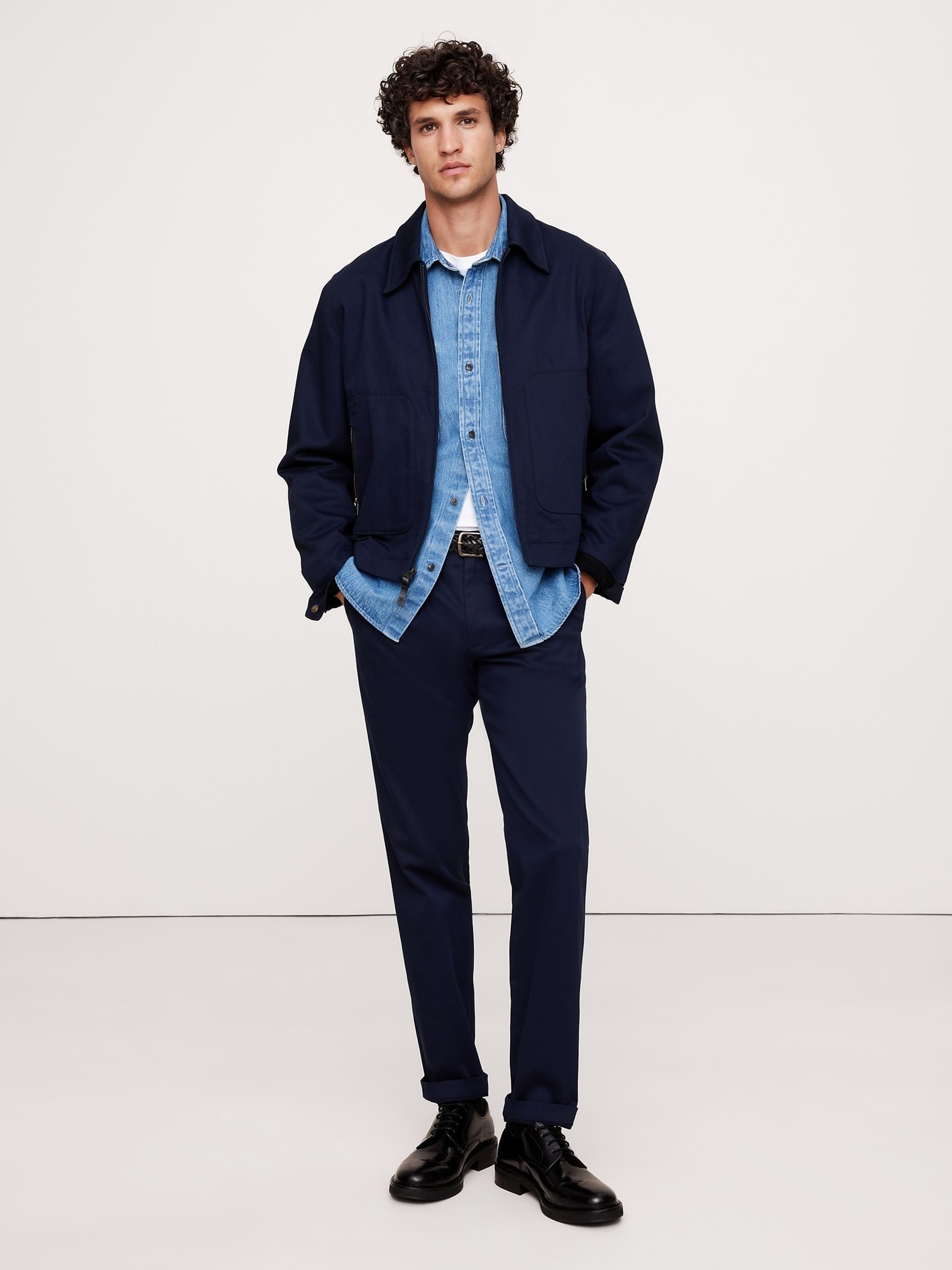 Banana Republic Blue Slim Rapid Movement Chino - Image 2 of 5