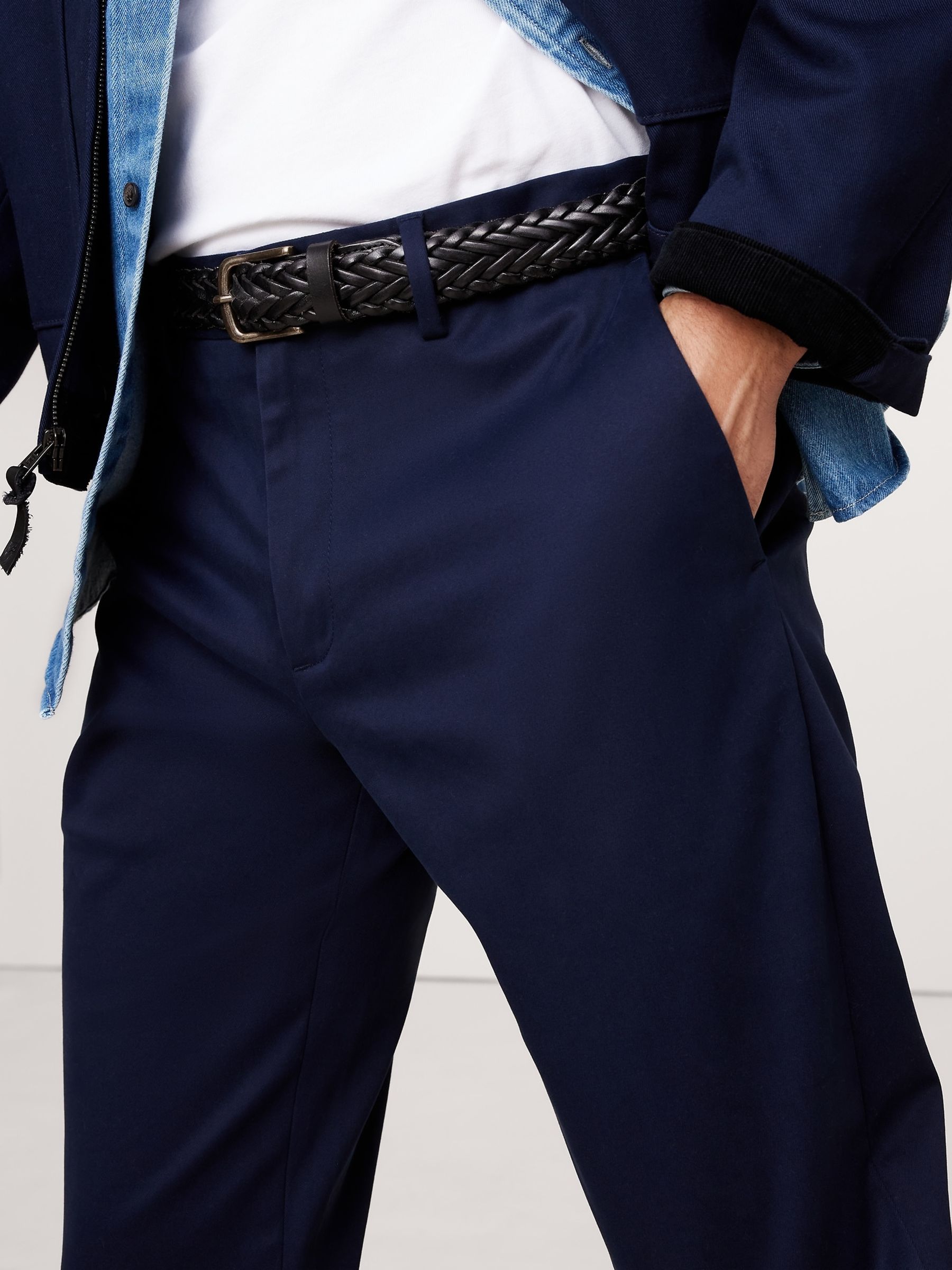 Banana Republic Blue Slim Rapid Movement Chino - Image 4 of 5
