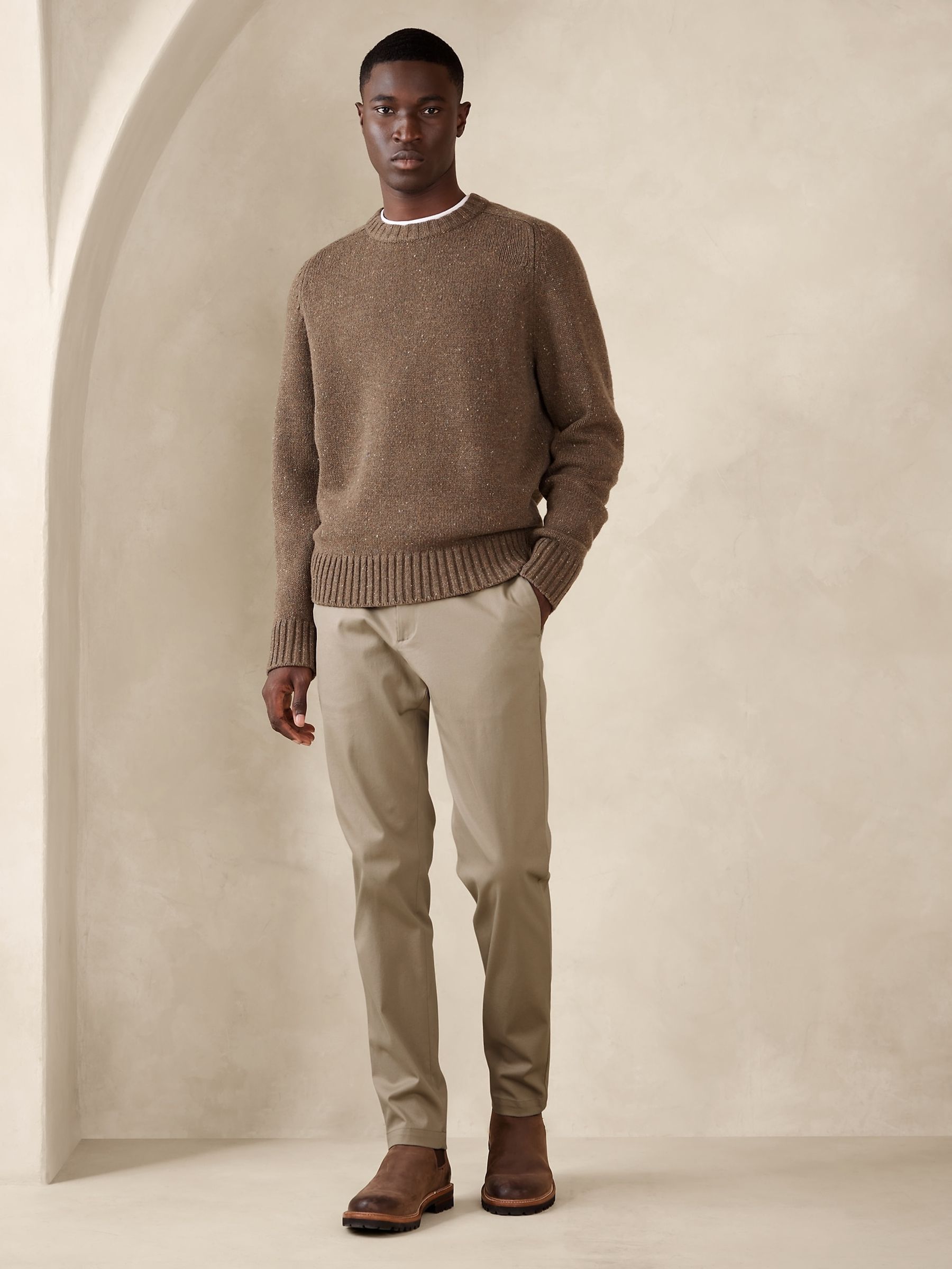 Banana Republic Beige Slim Rapid Movement Chinos - Image 1 of 4