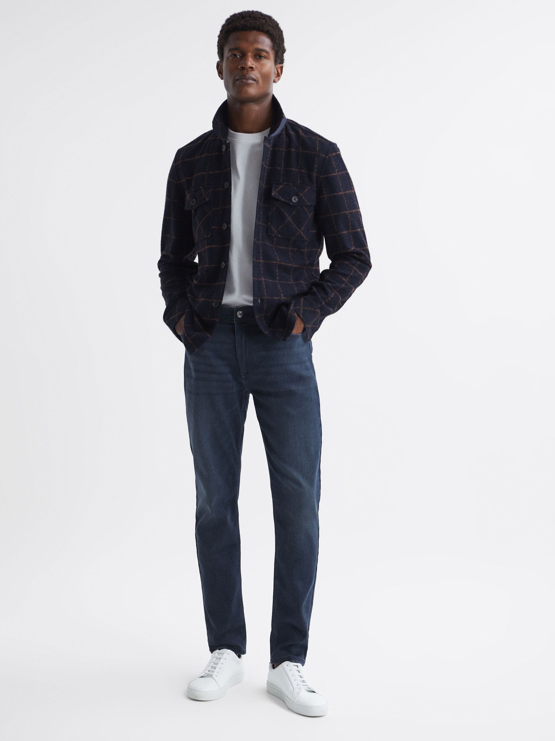 Slim Fit Mid Rise Jeans in Indigo - Image 3 of 5