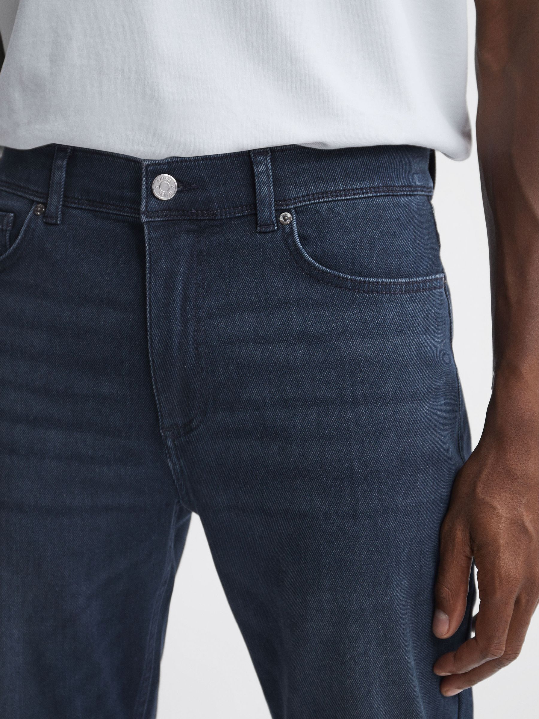 Slim Fit Mid Rise Jeans in Indigo - Image 4 of 5