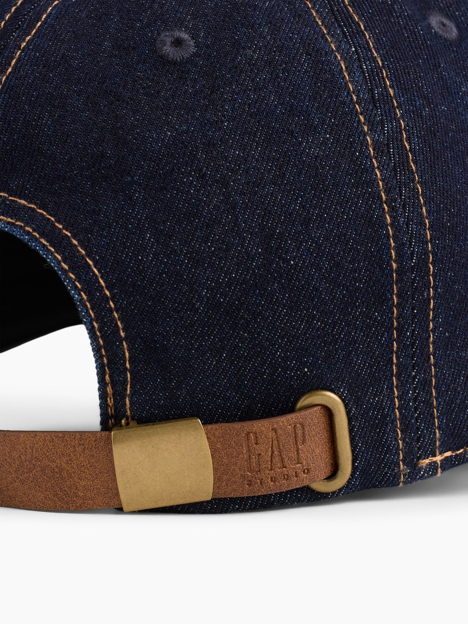 GapStudio Dark Wash Logo Baseball Cap - Image 6 of 7