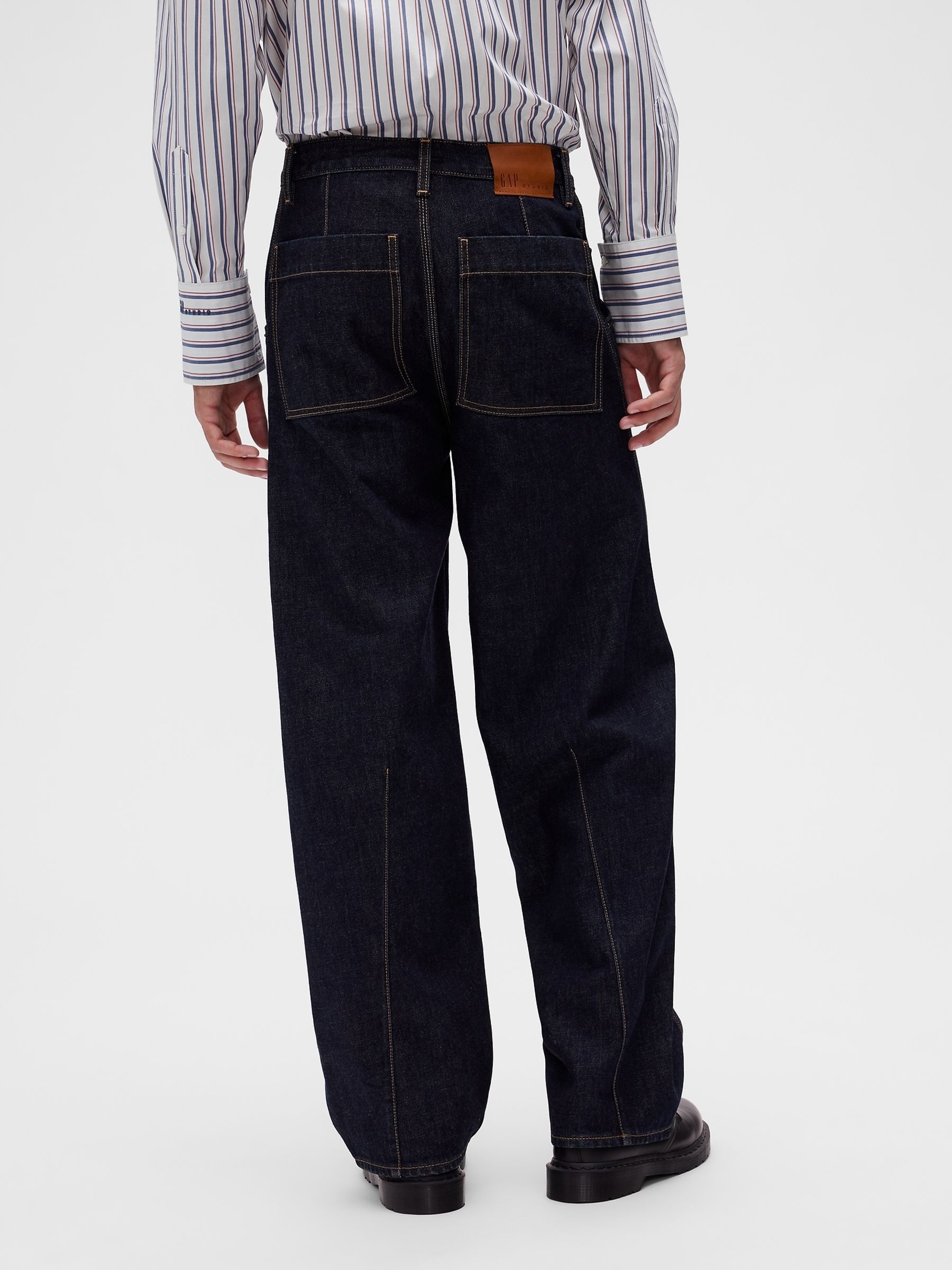 GapStudio Dark Wash Seamed Straight Jeans - Image 2 of 7