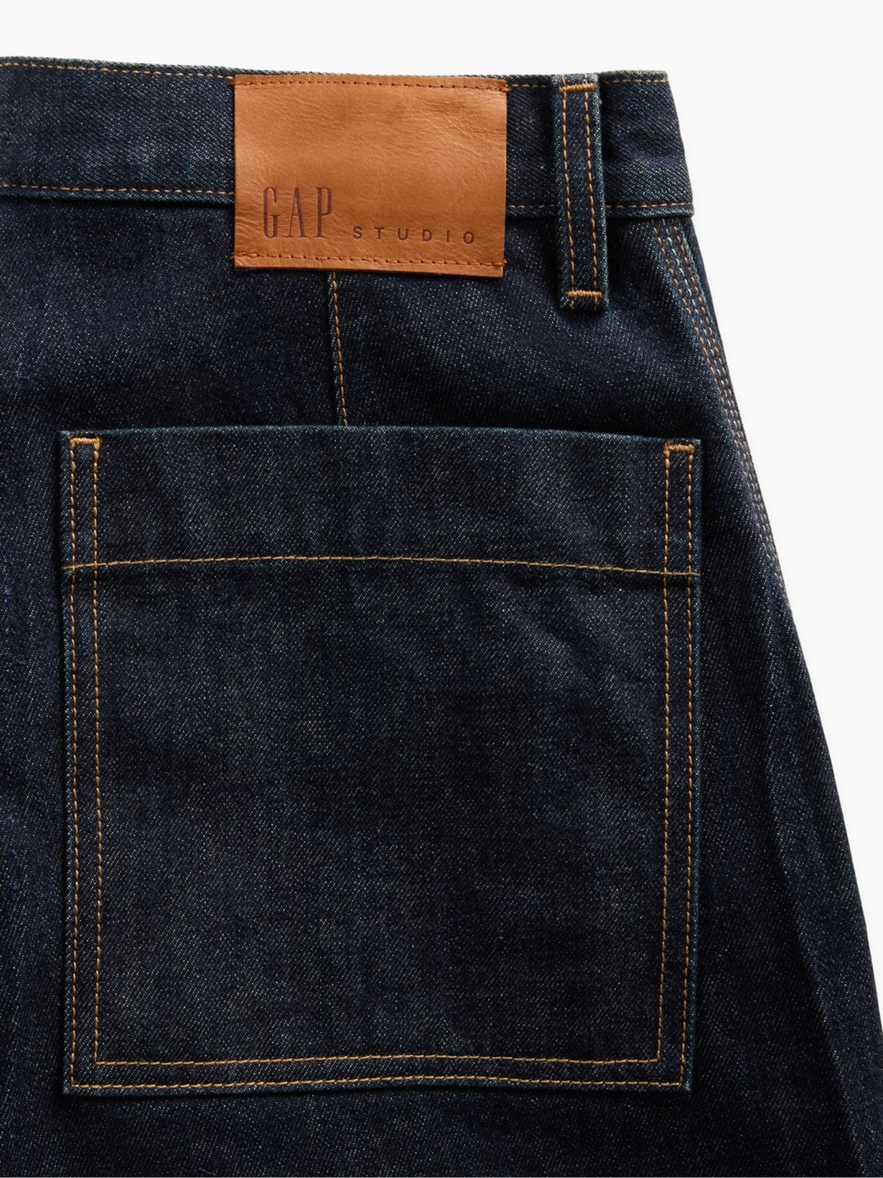 GapStudio Dark Wash Seamed Straight Jeans - Image 6 of 7