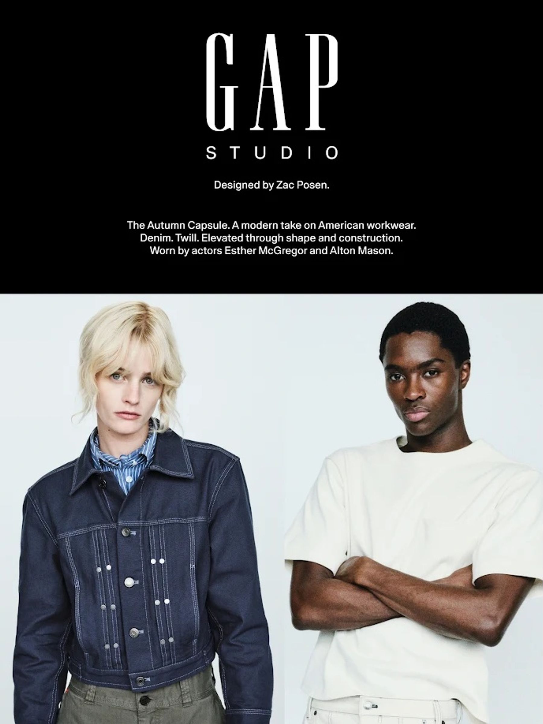 GapStudio Dark Wash Seamed Straight Jeans - Image 7 of 7