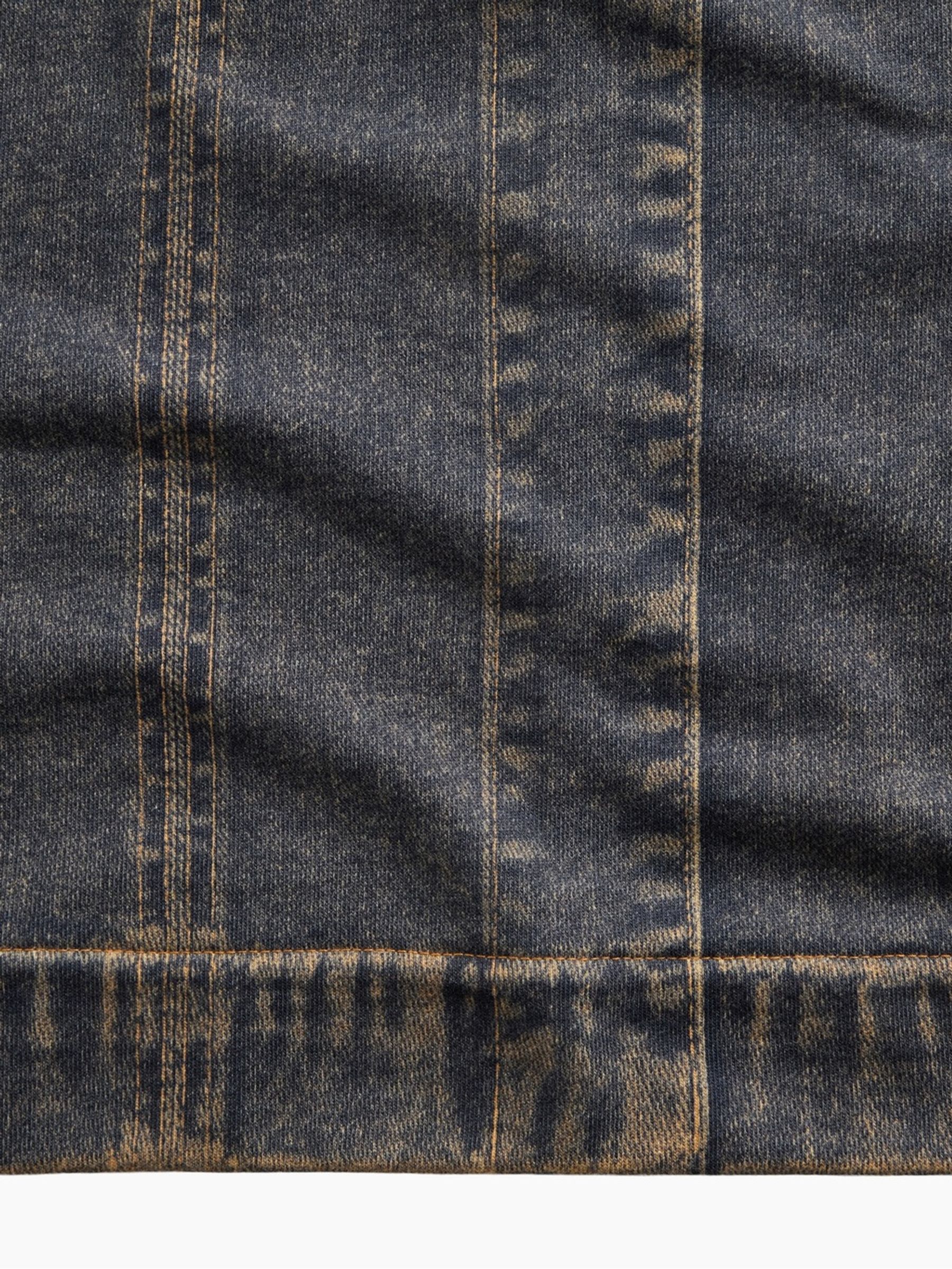 GapStudio Dark Printed Denim Sleeveless Midi Dress - Image 7 of 9