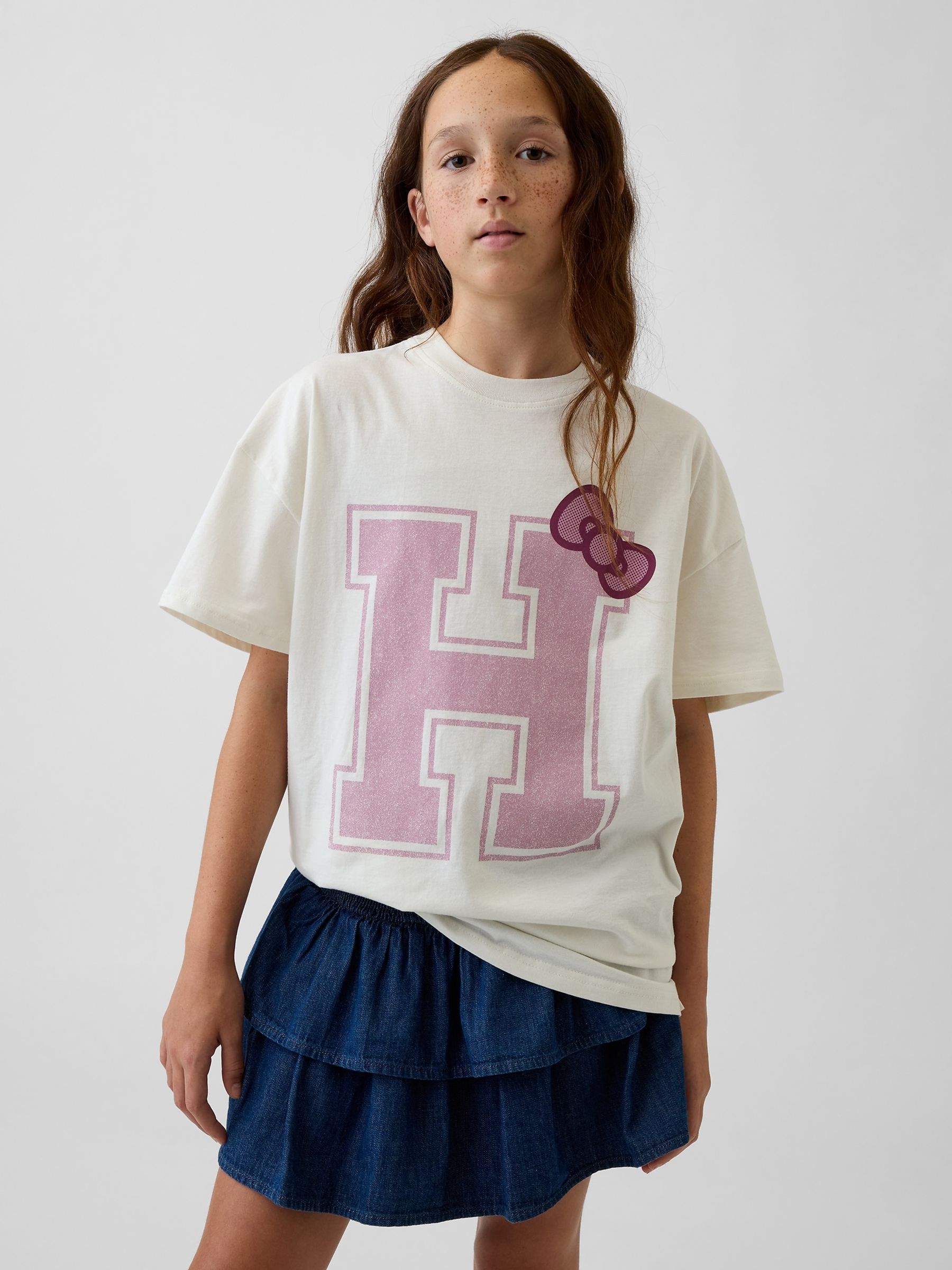 White Oversized Boxy Graphic T-Shirt - Image 1 of 5