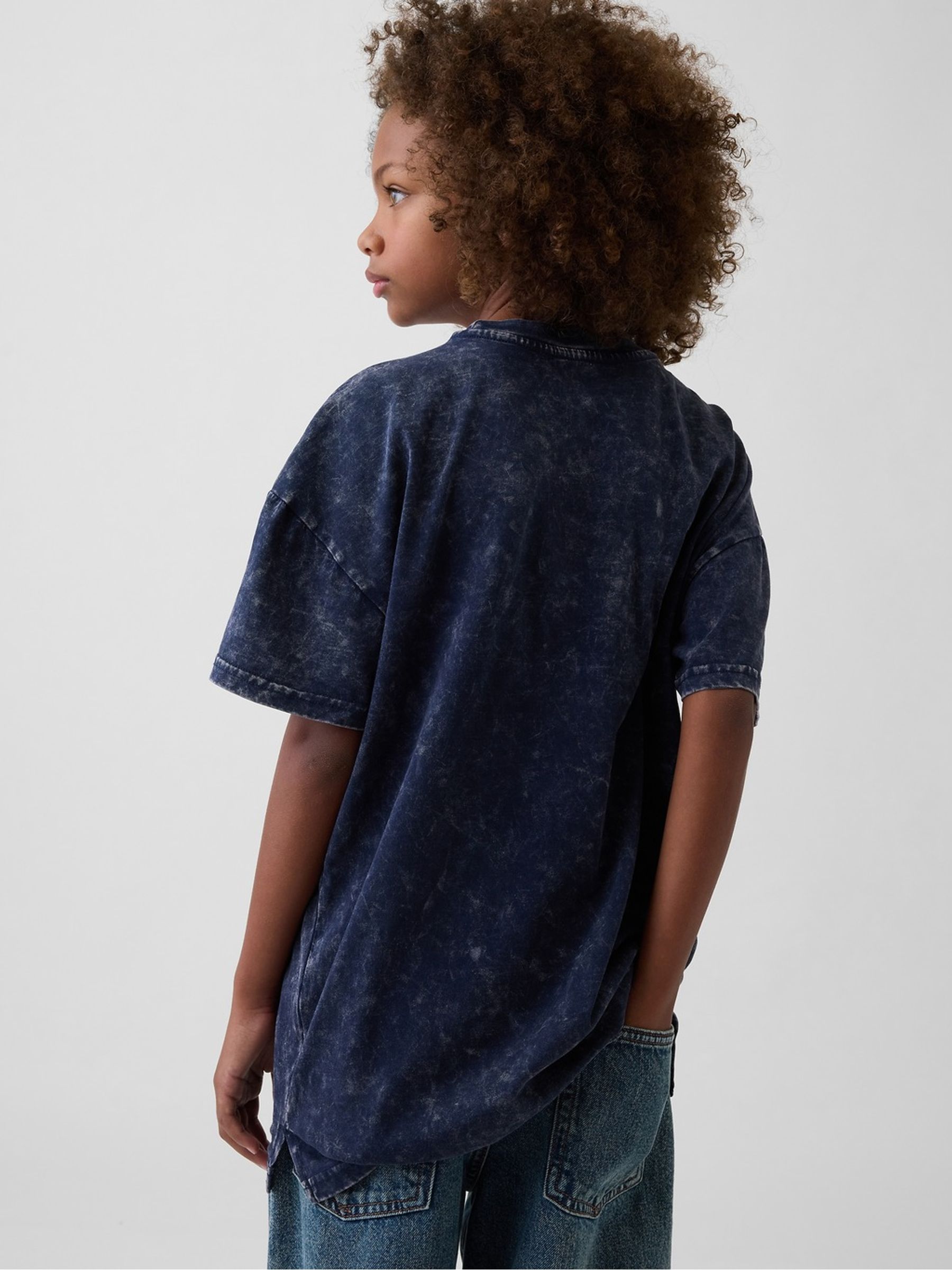 Navy Kuromi Oversized Boxy Graphic T-Shirt - Image 2 of 4