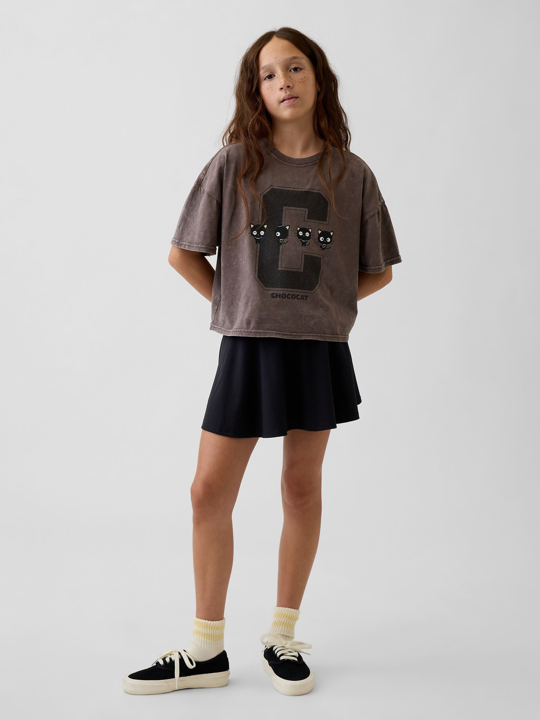 Brown Chococat Oversized Boxy Graphic T-Shirt - Image 3 of 5