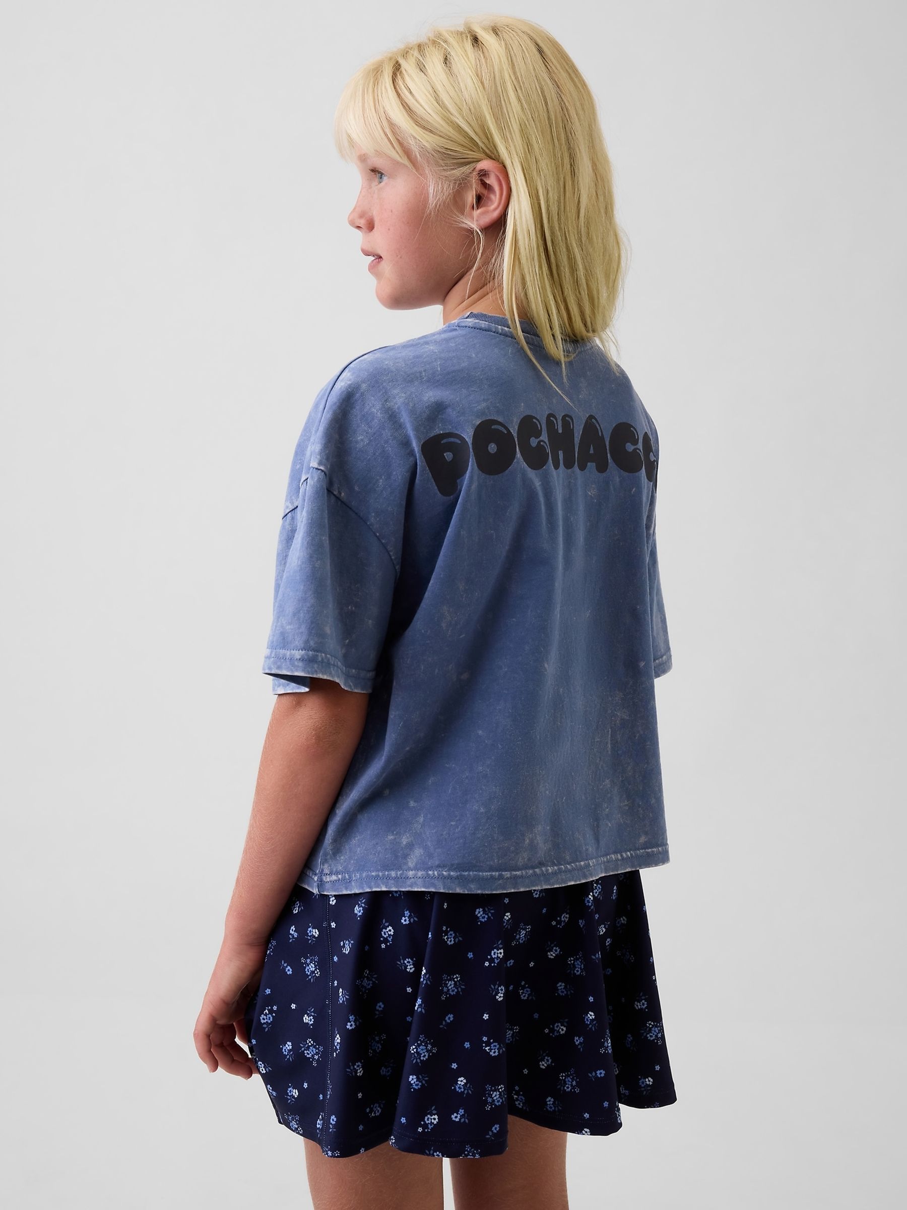 Blue Pochacco Oversized Boxy Graphic T-Shirt - Image 2 of 5