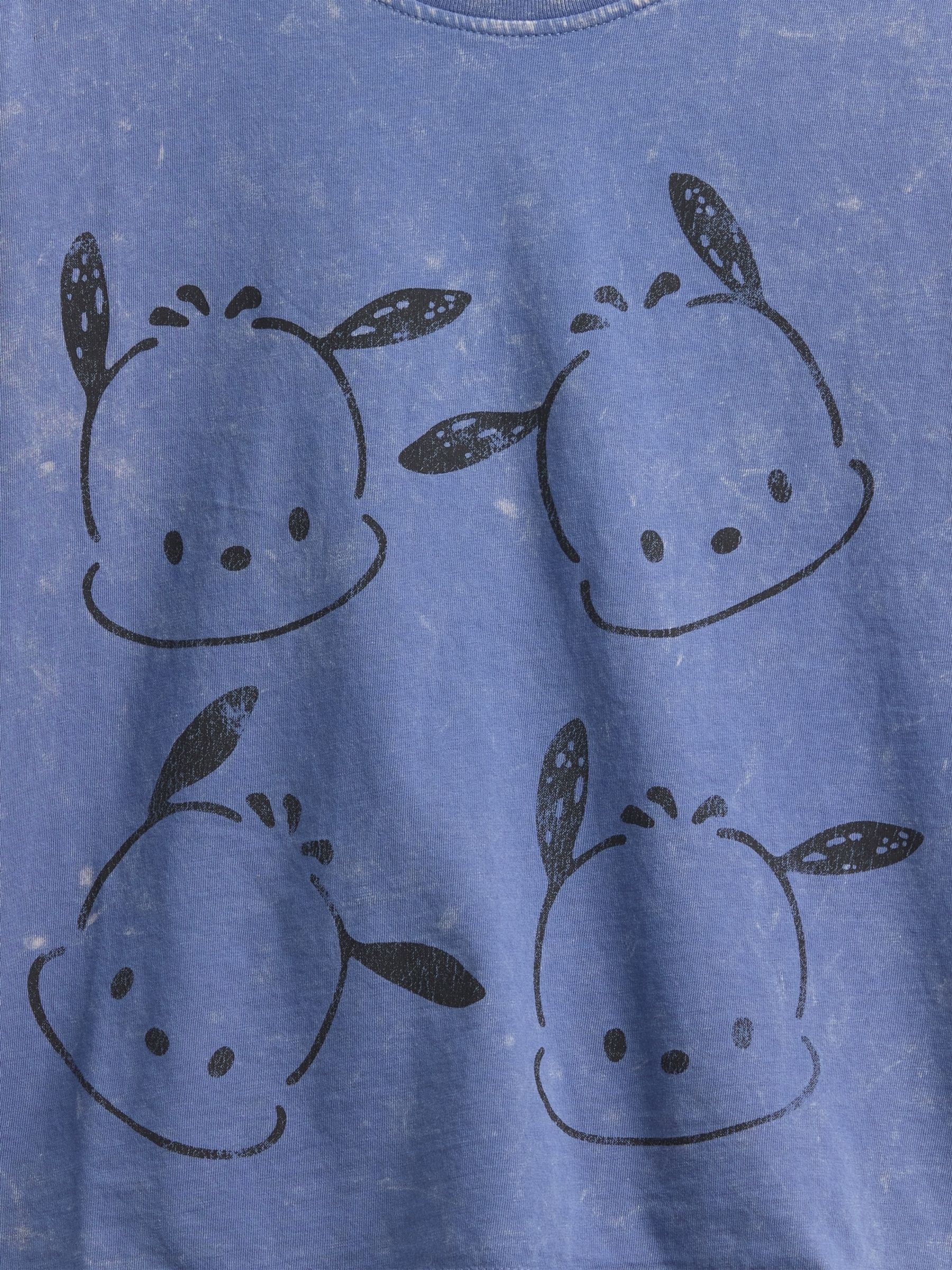 Blue Pochacco Oversized Boxy Graphic T-Shirt - Image 5 of 5