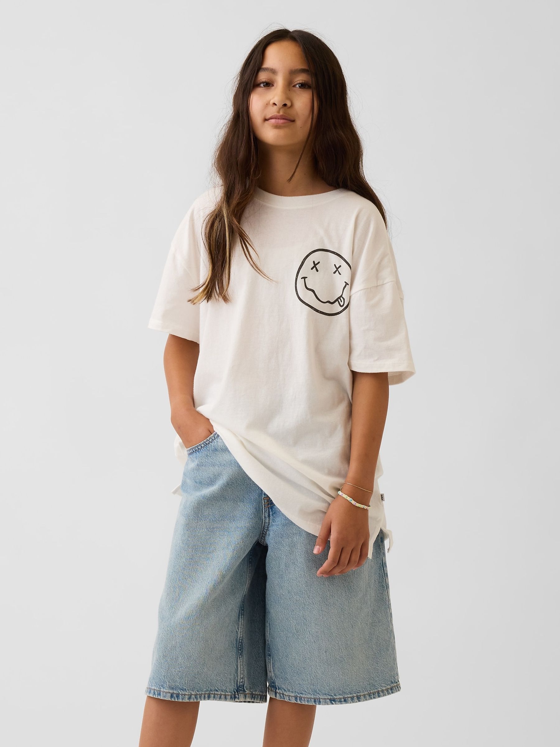 White Nirvana Nirvana Oversized T-Shirt - Image 1 of 4 White Nirvana Nirvana Oversized T-Shirt - Image 1 of 4