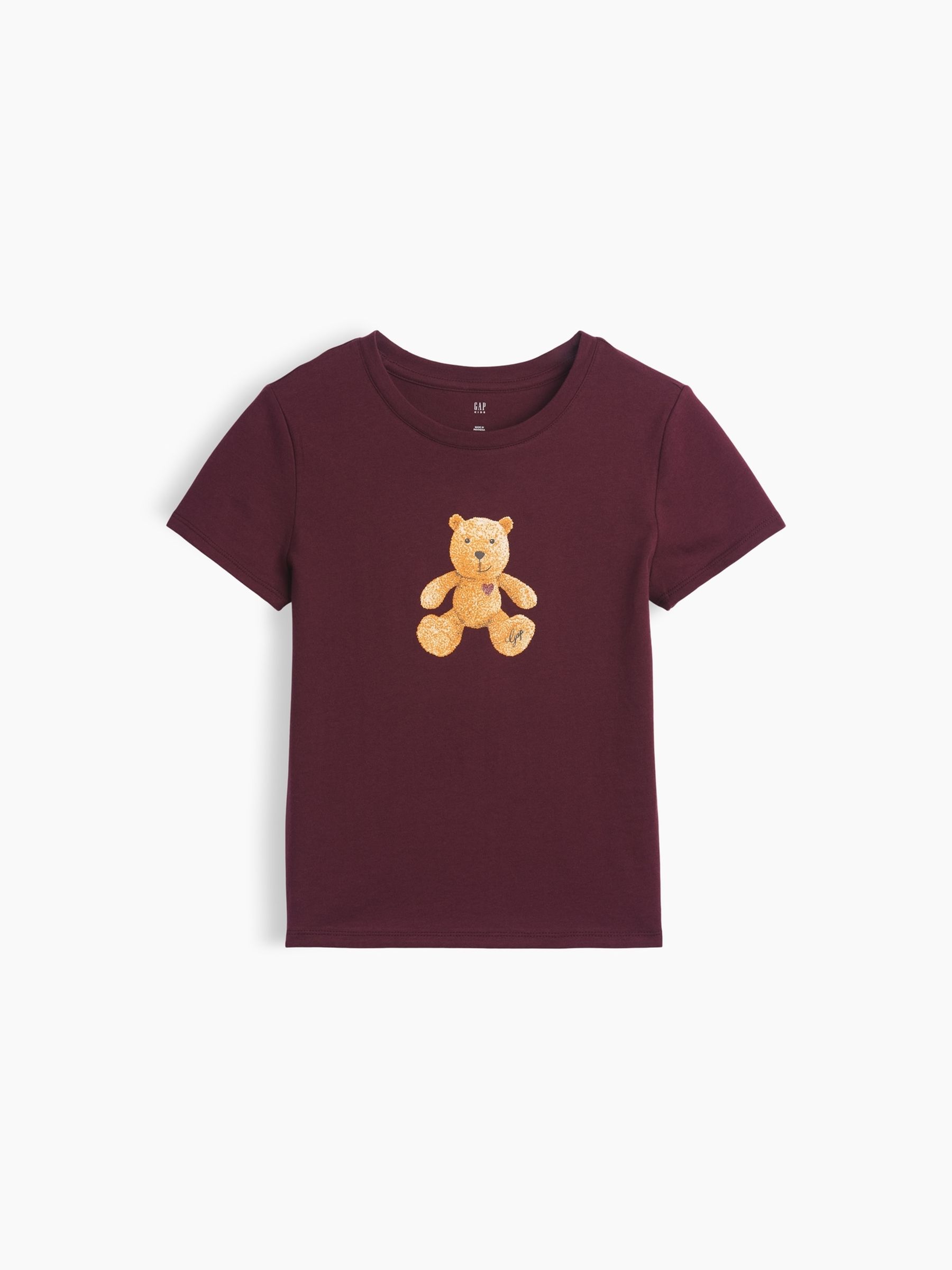 Burgundy Brannan Bear Logo Graphic Short Sleeve T-Shirt - Image 3 of 4
