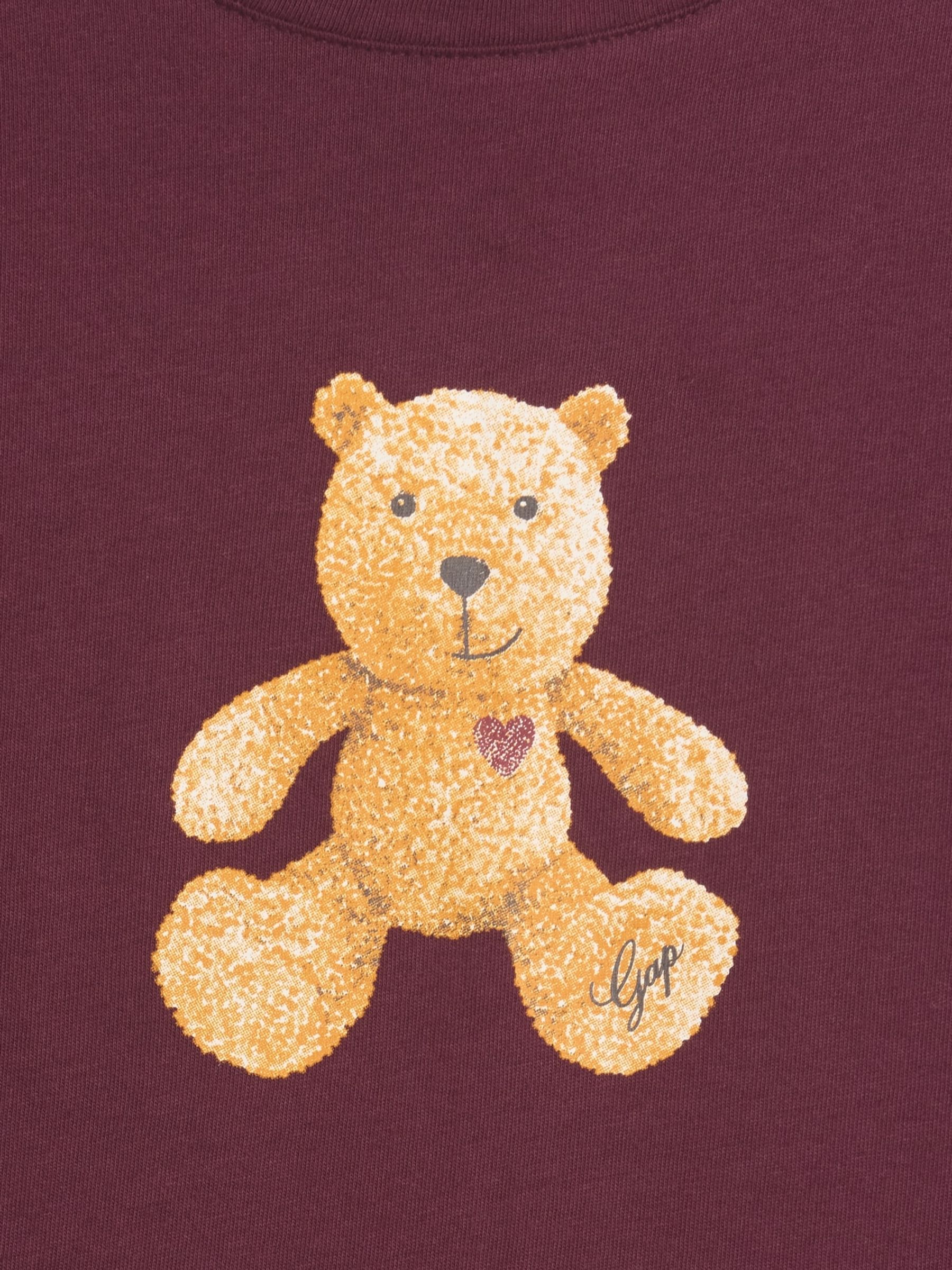 Burgundy Brannan Bear Logo Graphic Short Sleeve T-Shirt - Image 4 of 4 Burgundy Brannan Bear Logo Graphic Short Sleeve T-Shirt - Image 4 of 4