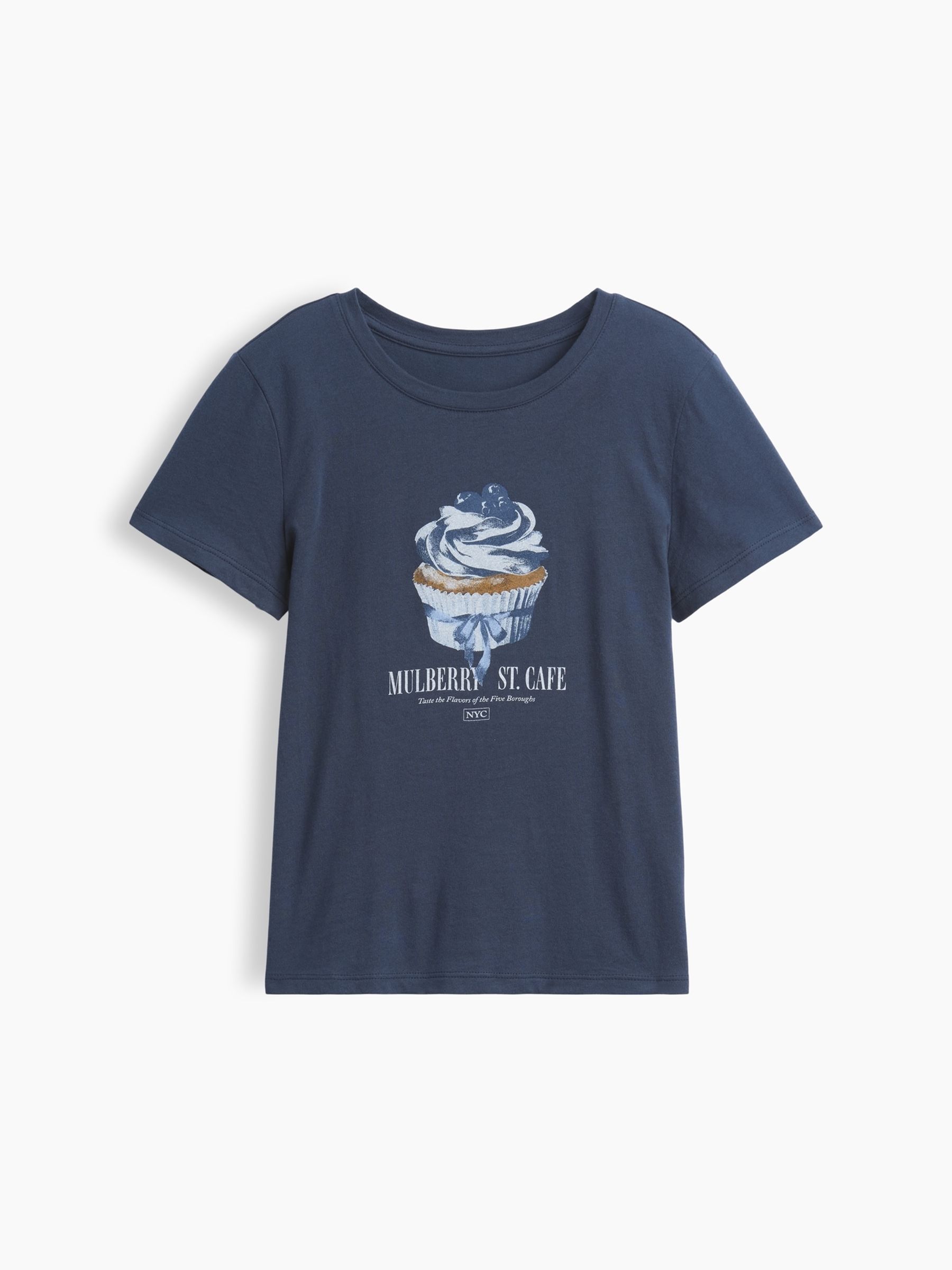 Navy Cupcake Logo Graphic Short Sleeve T-Shirt - Image 3 of 4