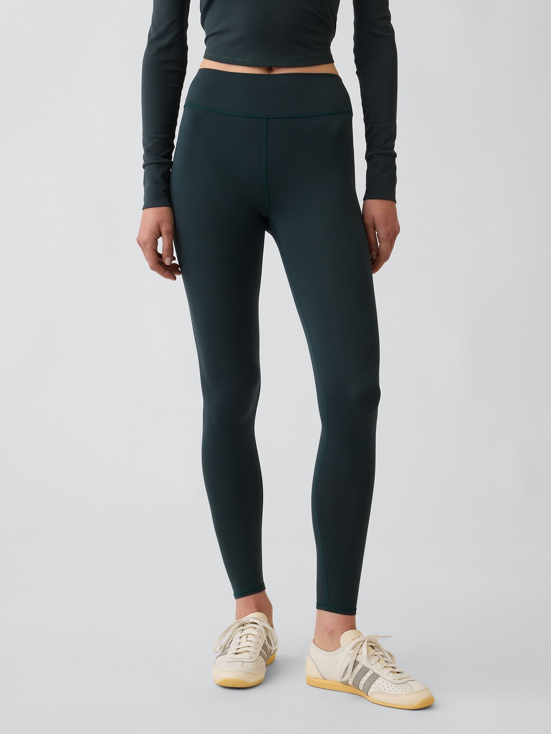Green Fit Smooth High Rise Leggings - Image 1 of 5
