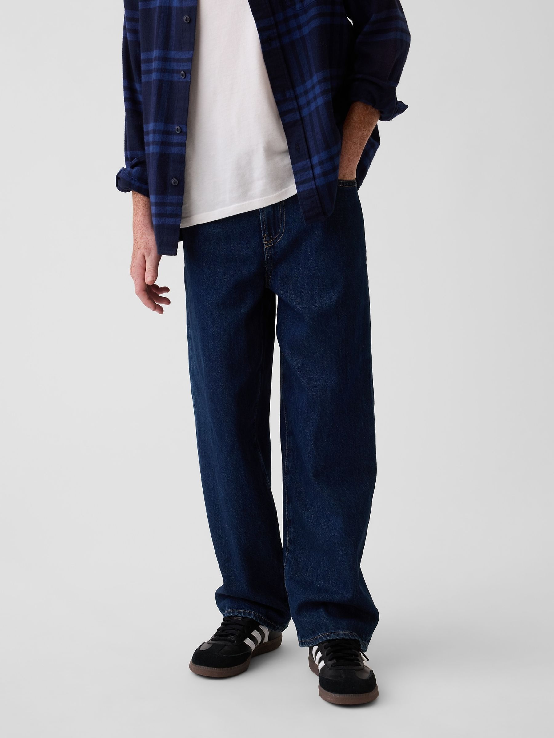 Dark Wash Baggy Jeans - Image 1 of 5