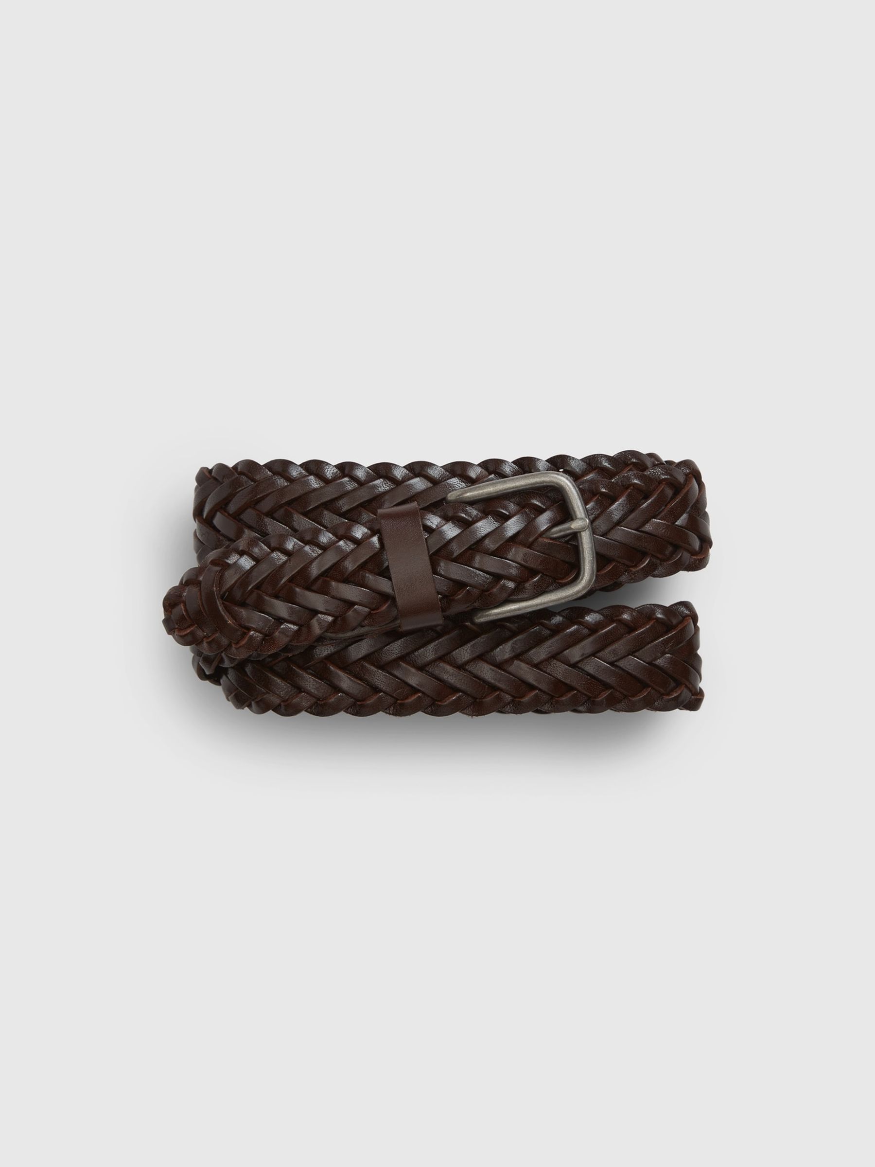 Brown Braided Leather Belt - Image 1 of 1