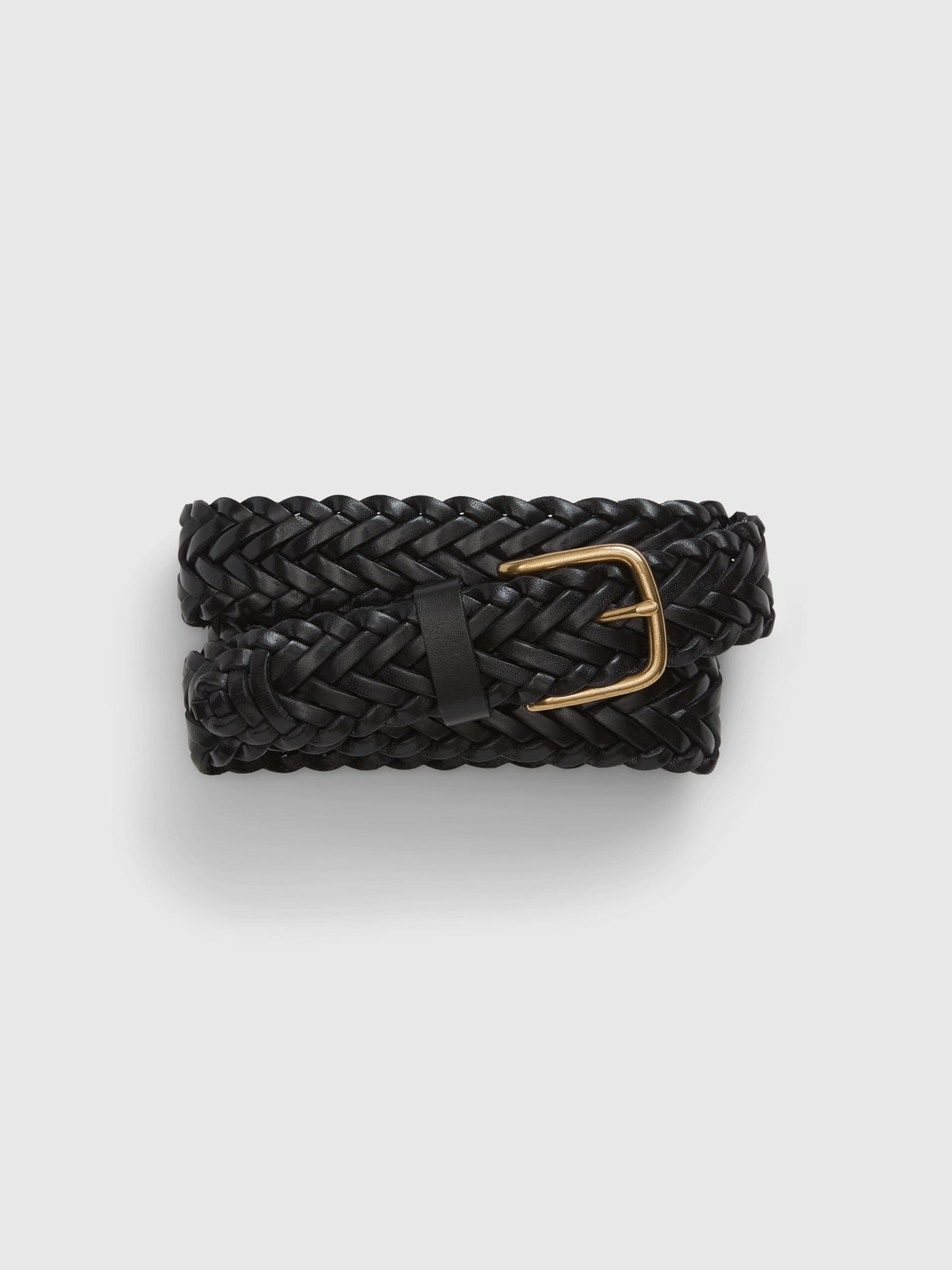 Black Braided Leather Belt - Image 1 of 1