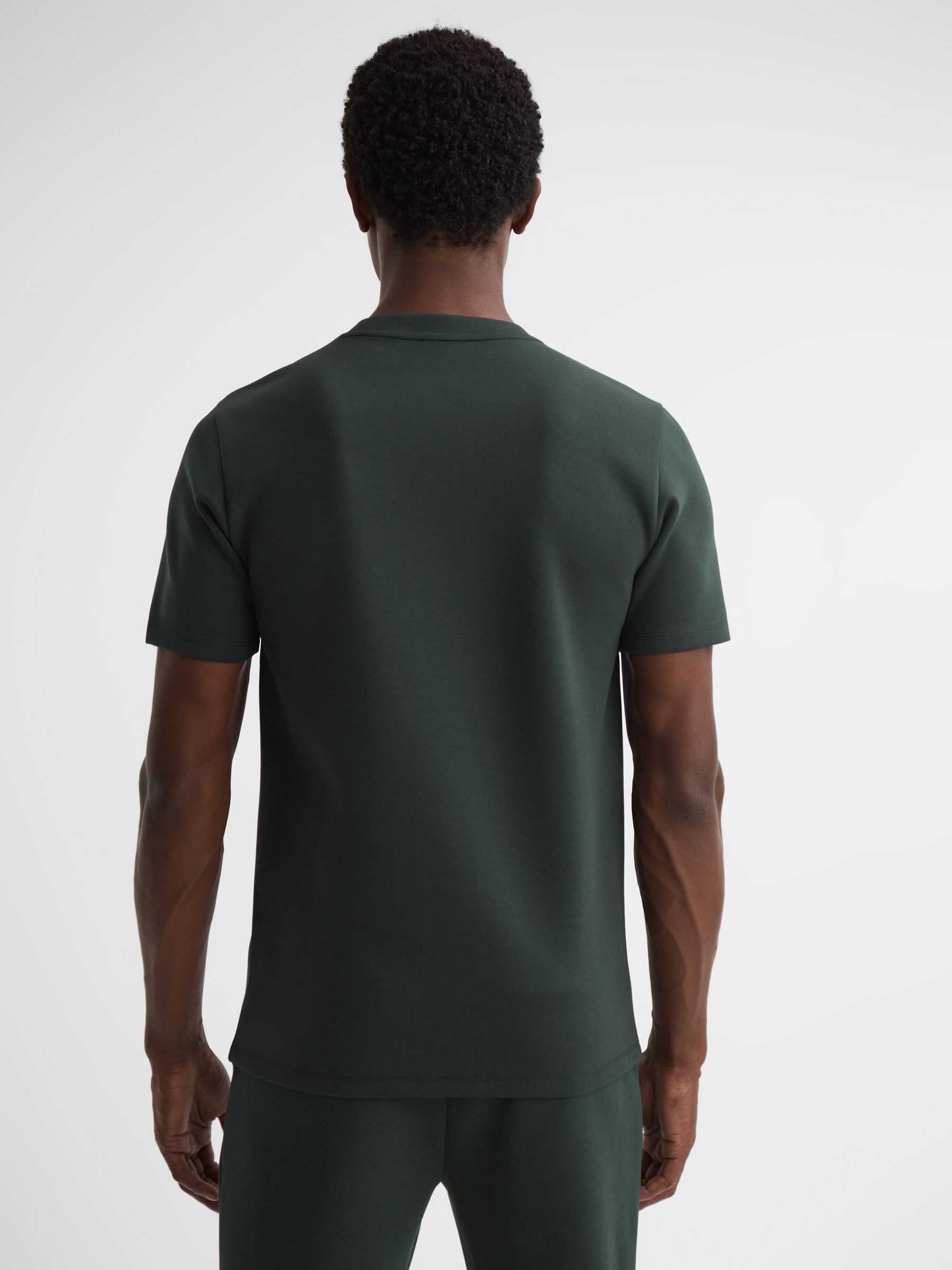 Interlock Jersey Crew Neck T-Shirt in Emerald - Image 4 of 4