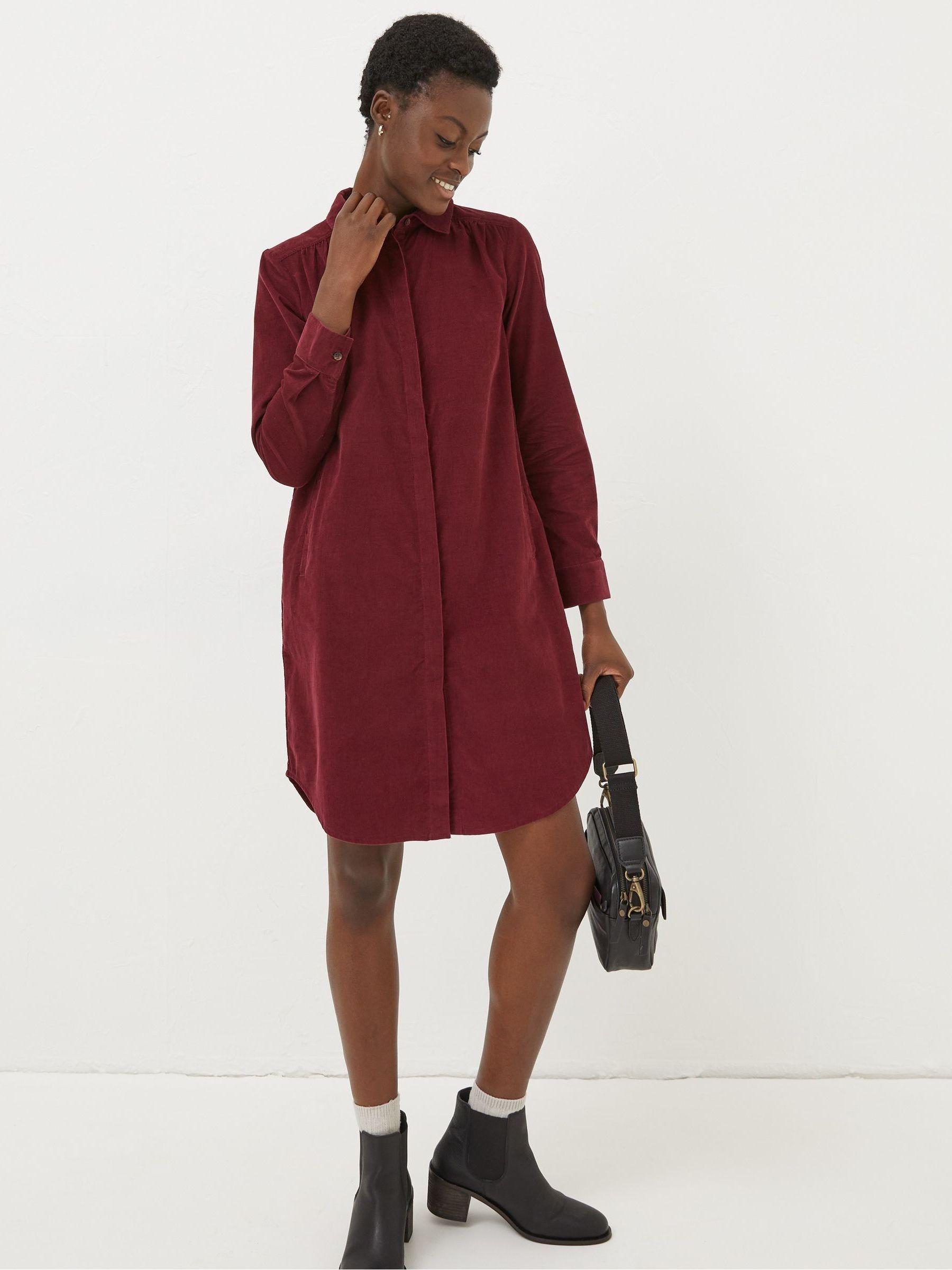 Red Chester Cord Dress | FatFace