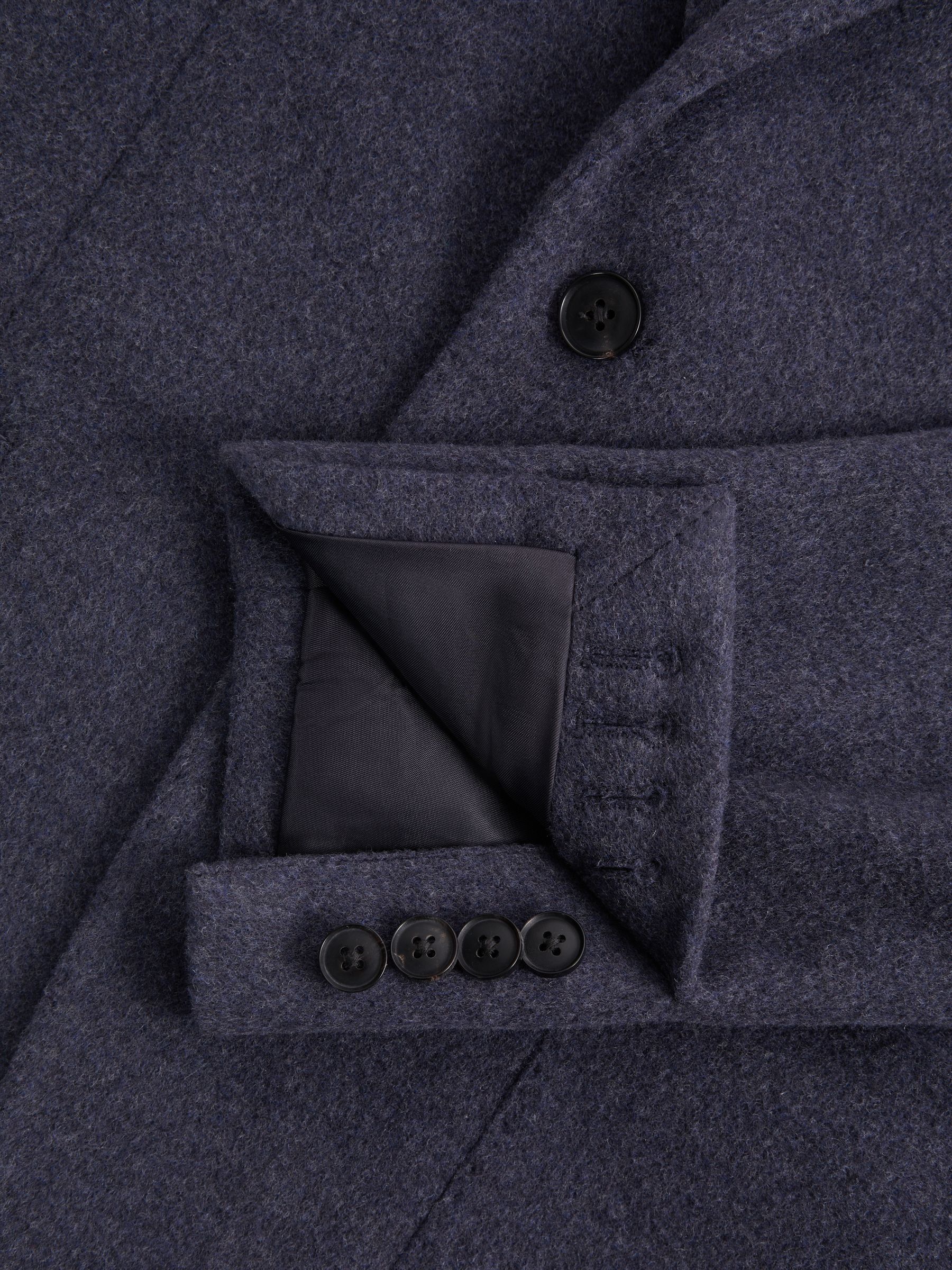 Modern Fit Wool Blend Single Breasted Blazer in Airforce Blue - Image 6 of 7