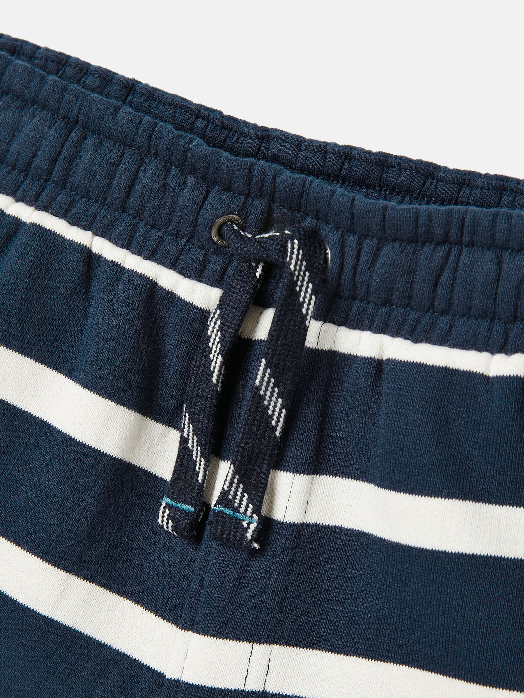 Boys' Barton Navy & White Striped Jersey Shorts - Image 3 of 6